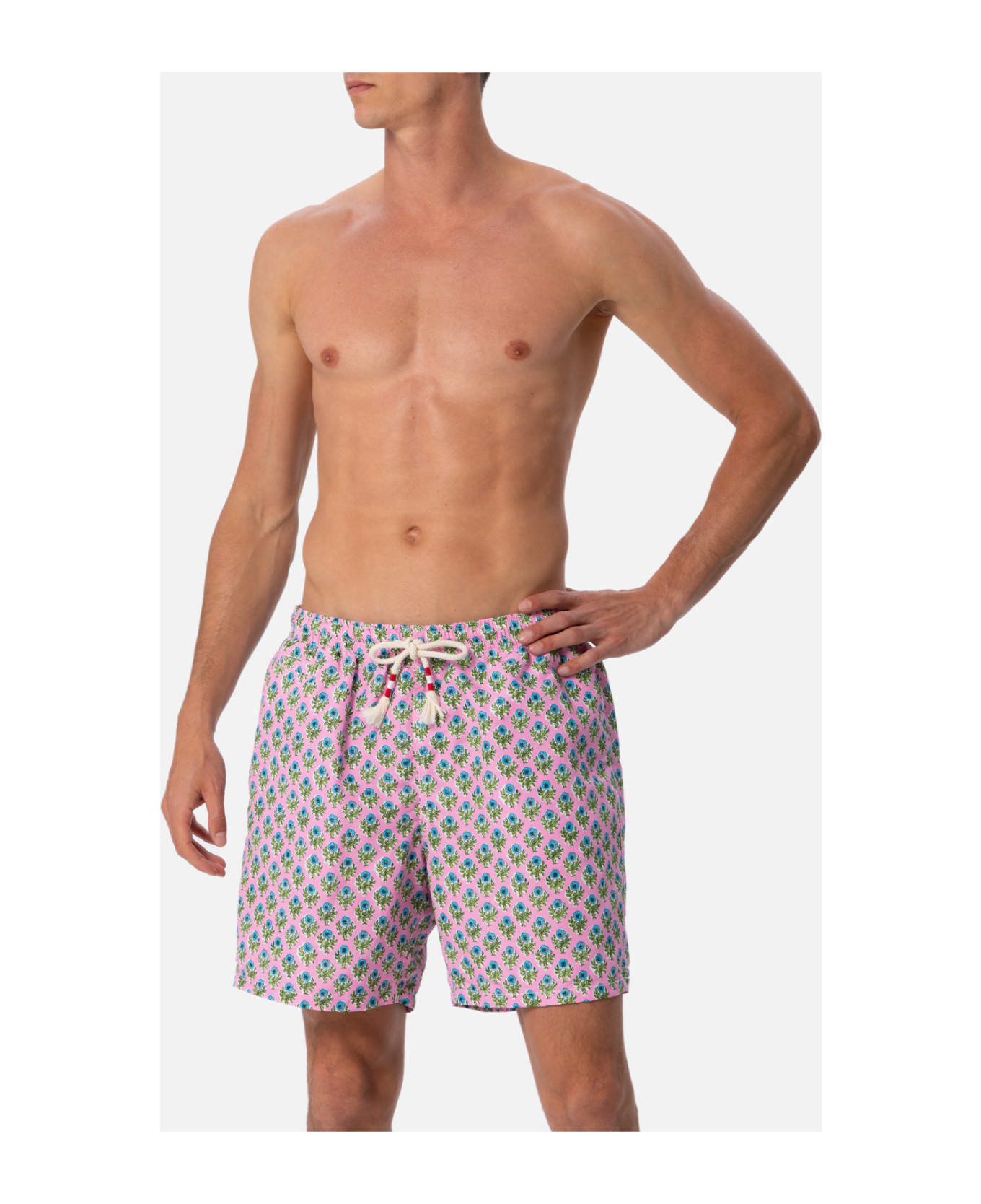MC2 Saint Barth Man Mid-length Swim-shorts Caprese - PINK