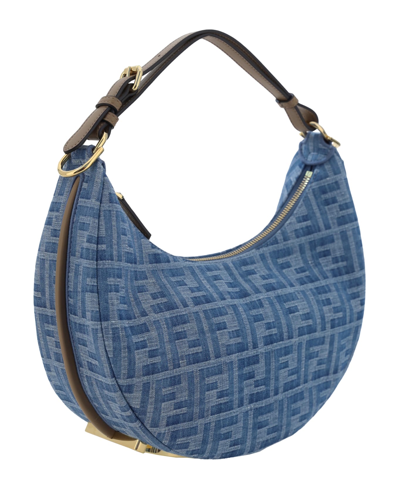 Fendi graphy Small Handbag - Denim+sand+ovi+os