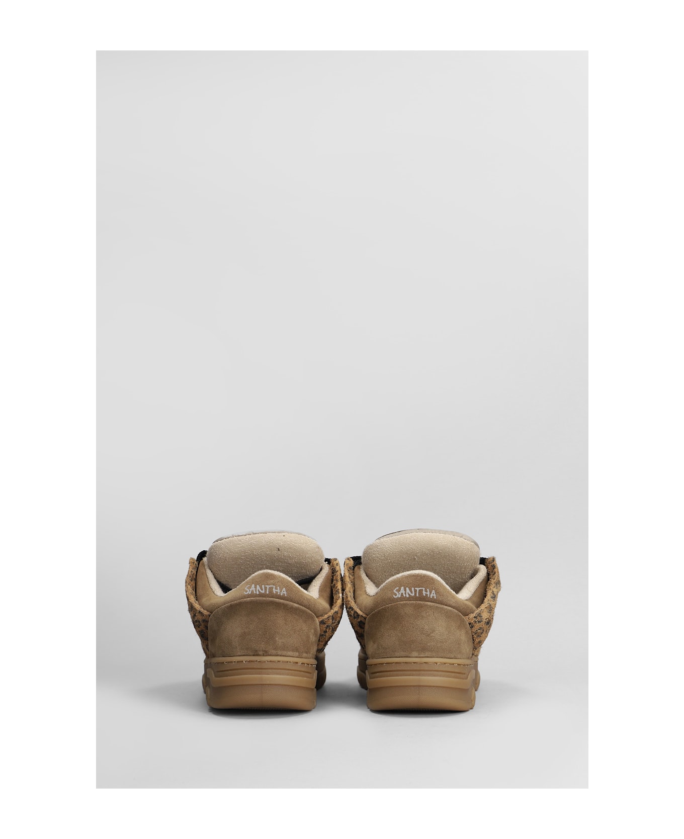 Paura Santha 1 Sneakers In Brown Suede And Fabric - brown