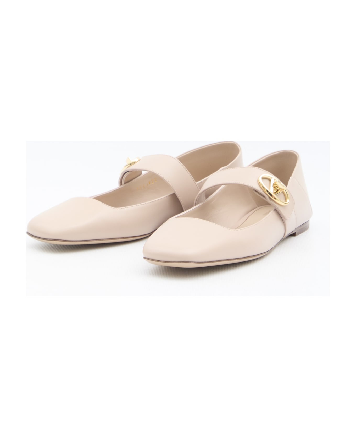 Valentino Vlogo Locker Ballerinas - Beige