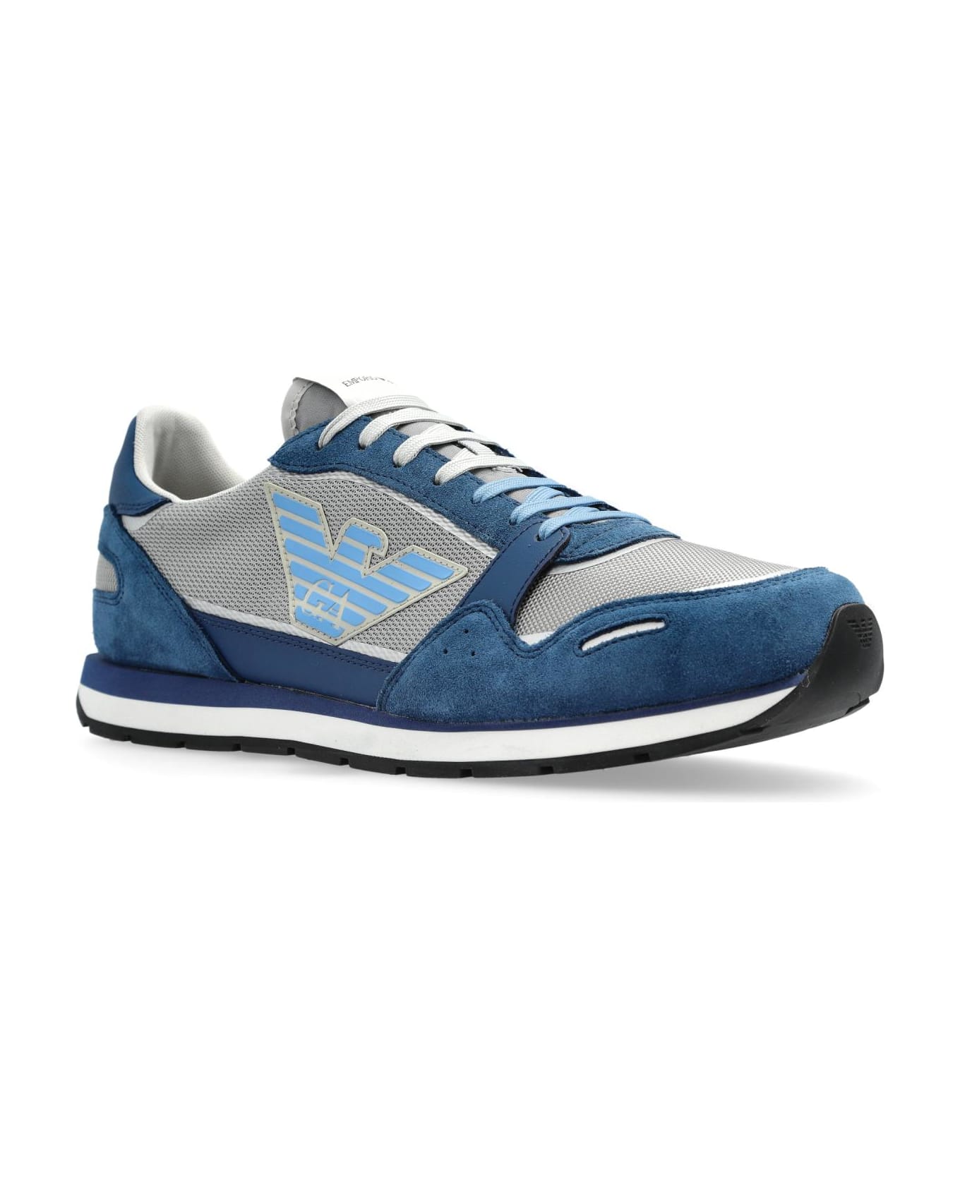 Emporio Armani Sneakers With Logo - Blue