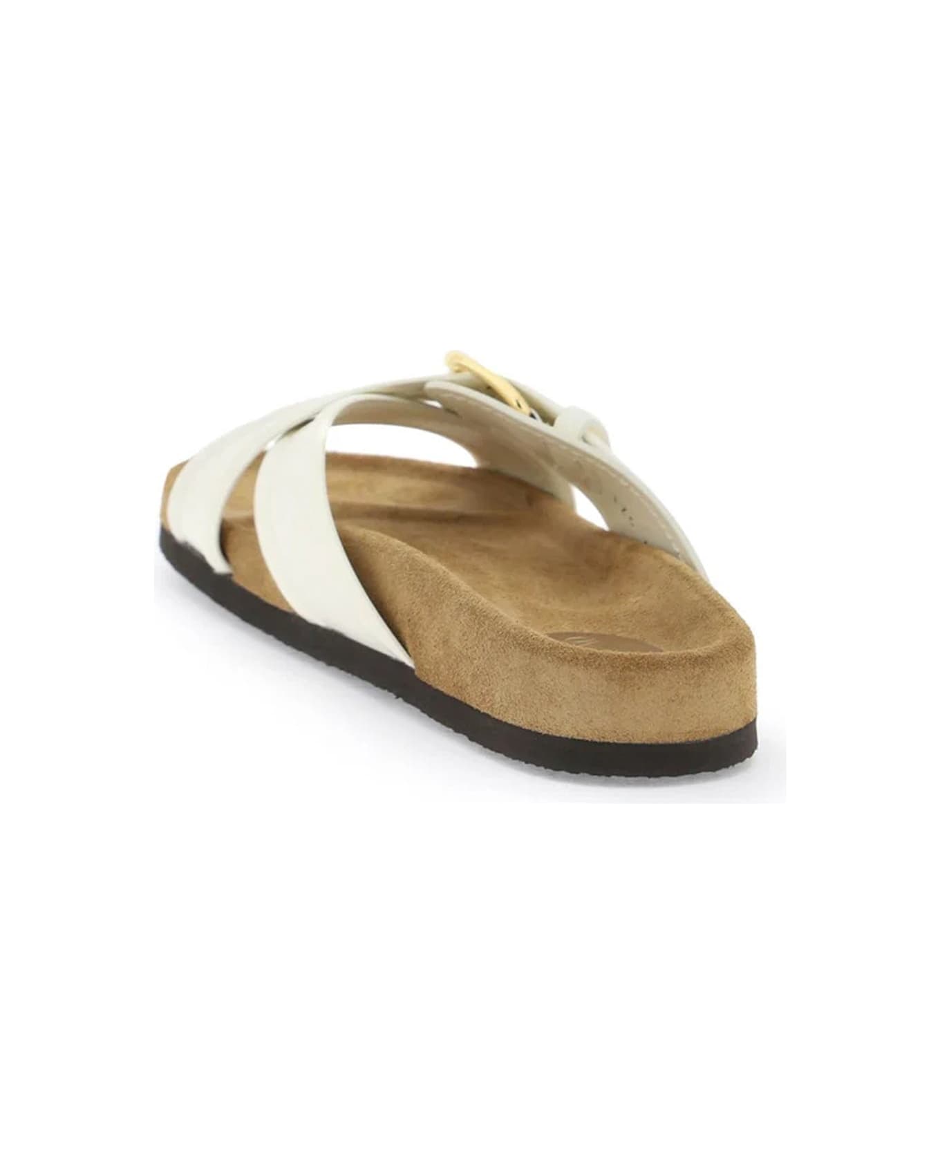 Valentino Garavani Garavani Leather Flat Sandals - White