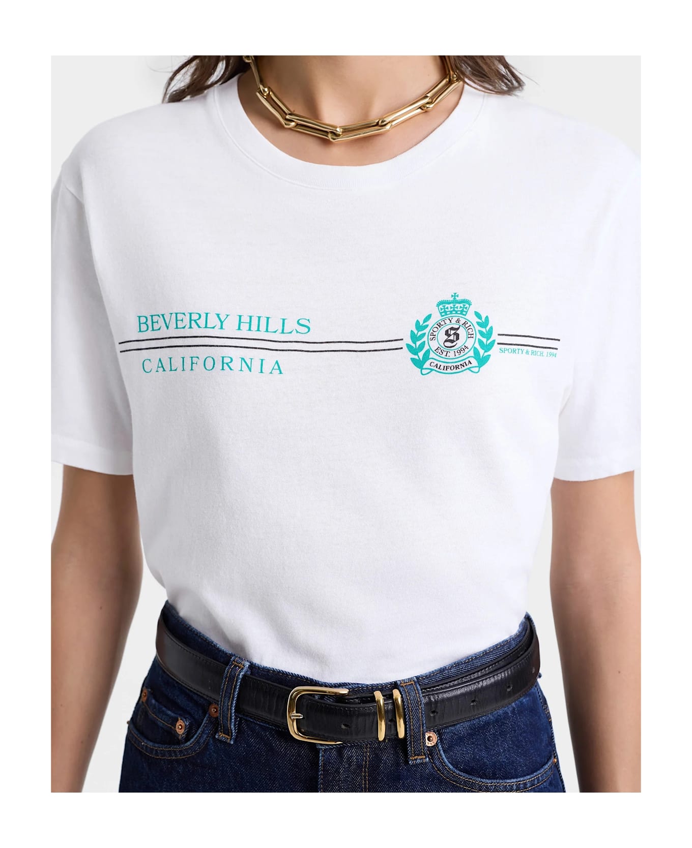 Sporty 
Rich Bh Horizon Soft T-shirt - White