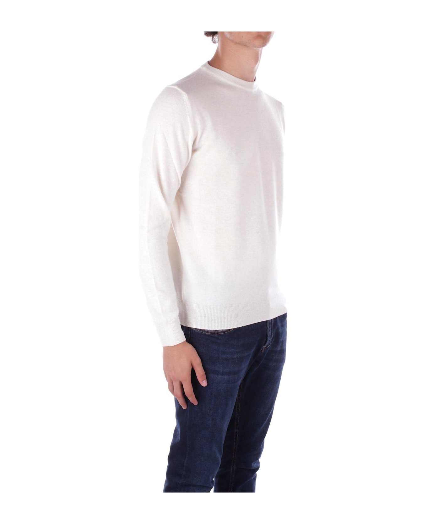 Woolrich Logo Embroidered Crewneck Jumper - Milky Cream