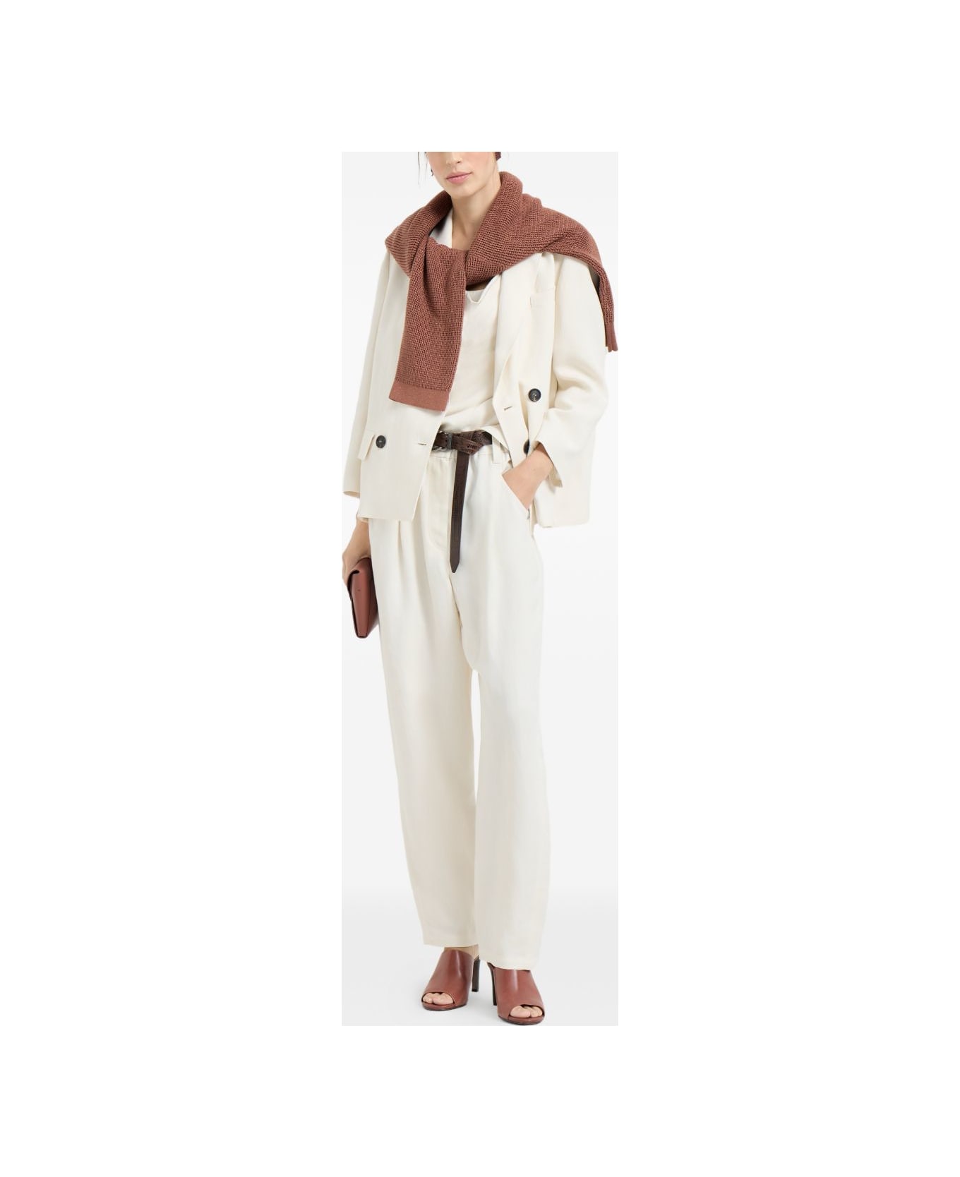 Brunello Cucinelli Double-breasted Jacket - Cream