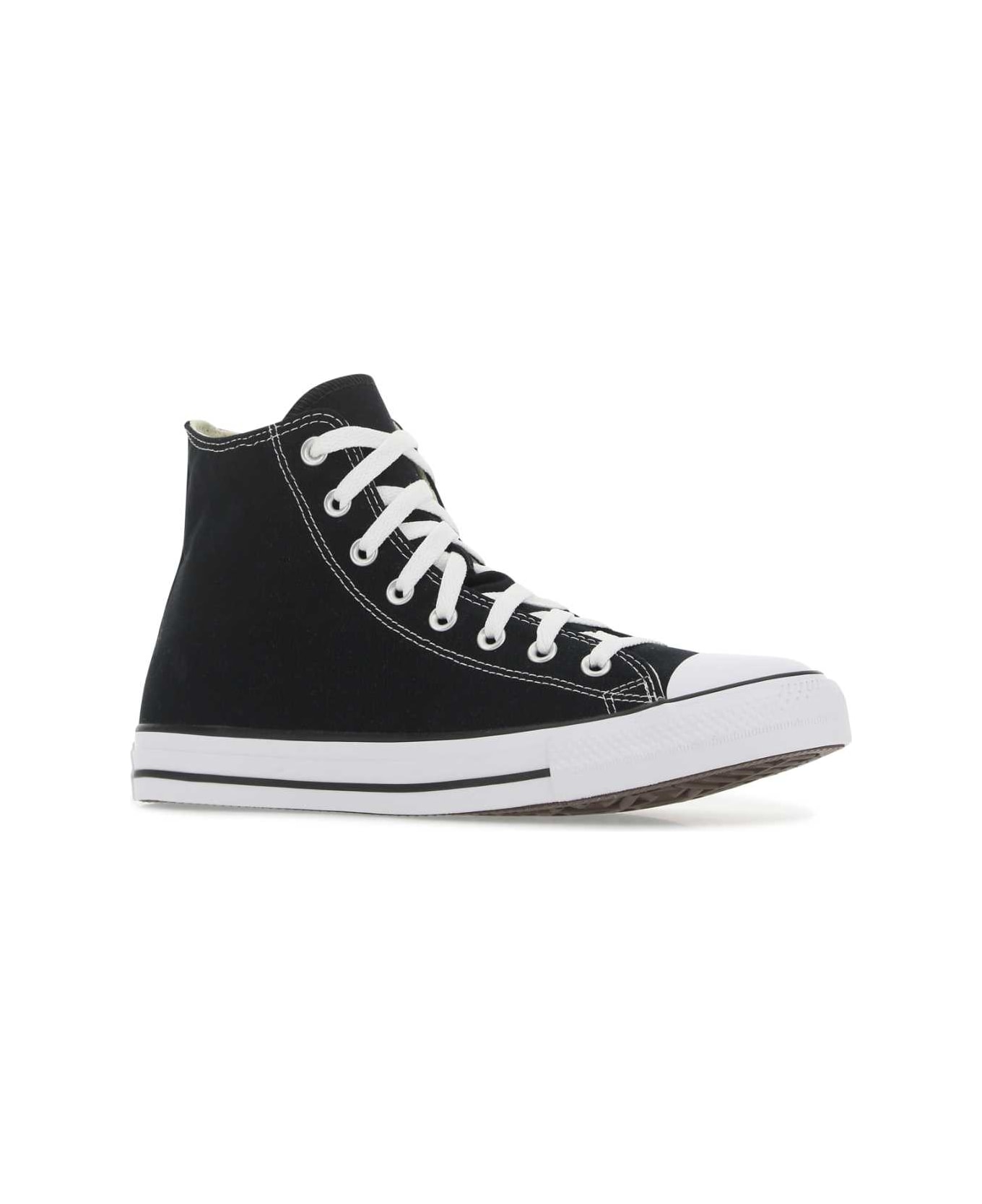 Converse Black Canvas Chuck Taylor Hi Sneakers - BLACK