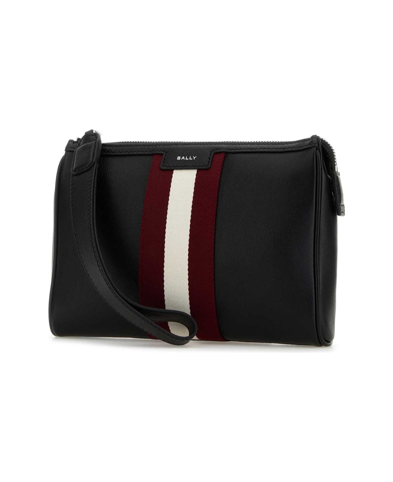 Bally Black Leather Clutch - Black
