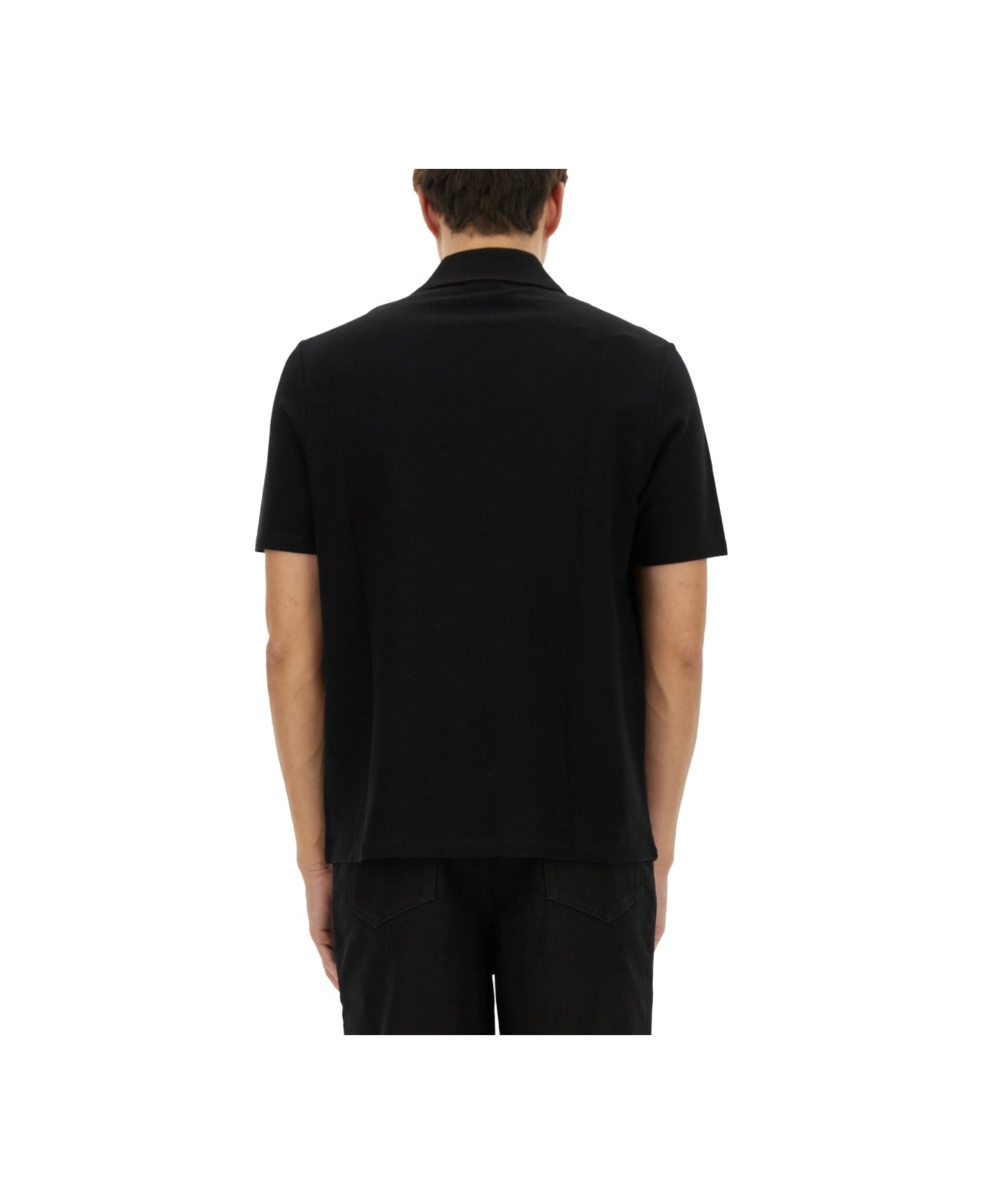 Balmain Polo With Logo - BLACK