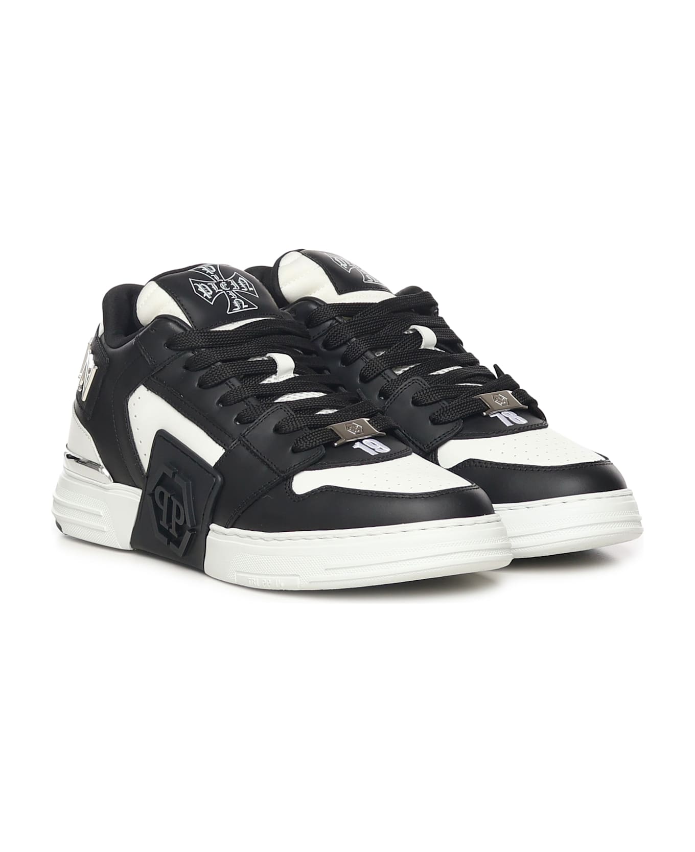 Philipp Plein Phantom Kicks Sneakers - White / Black