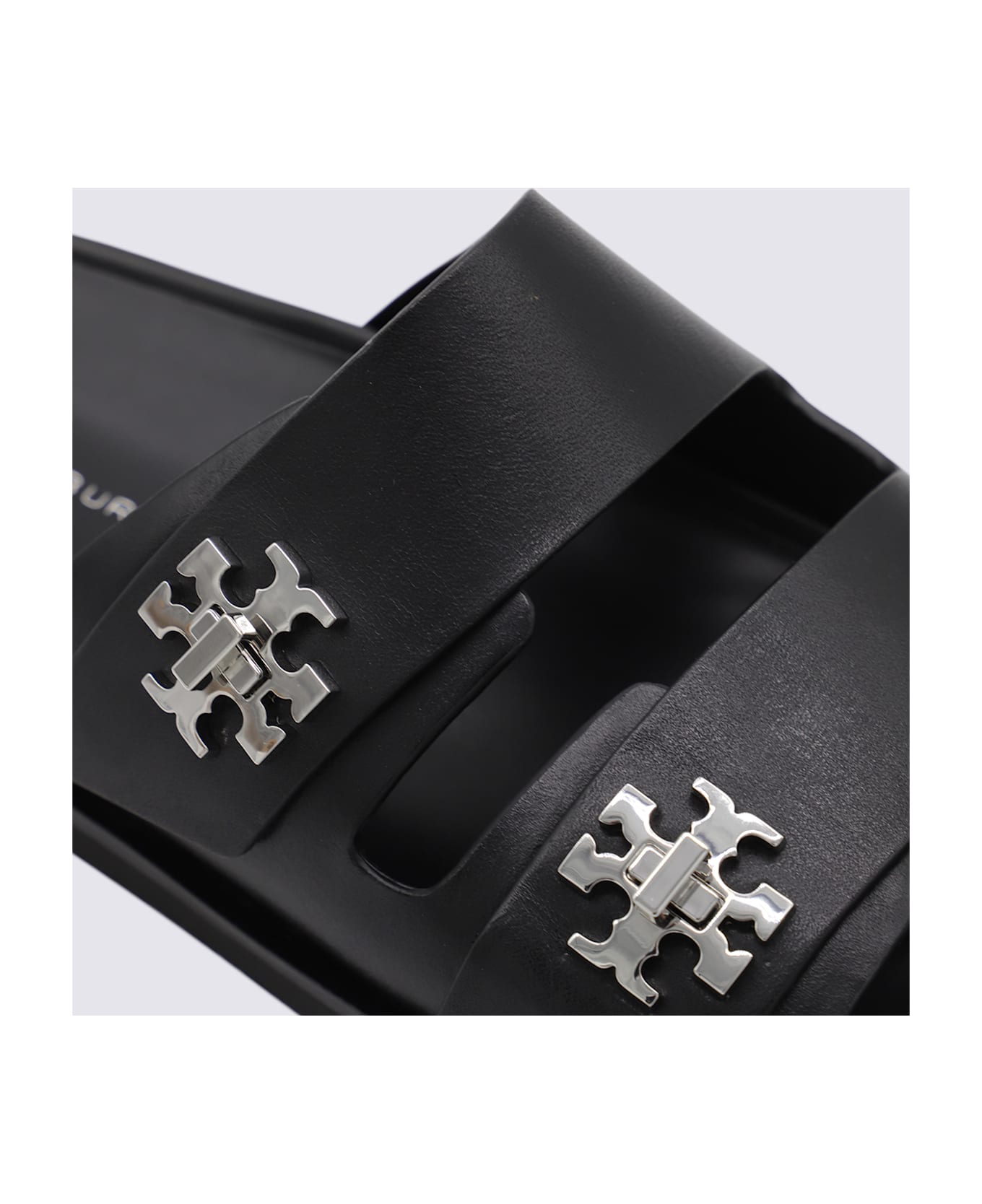 Tory Burch Black Leather Flats - Black