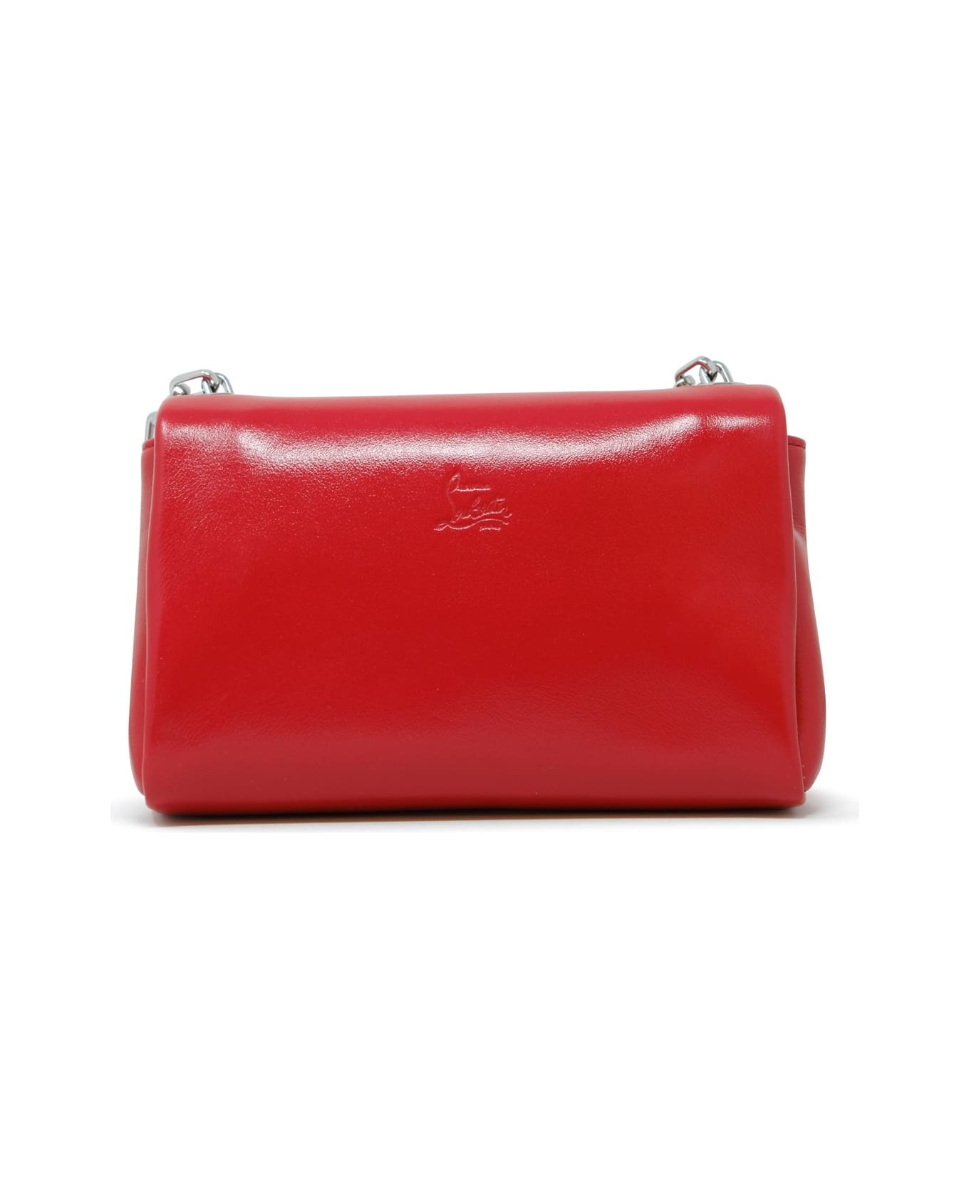 Christian Louboutin Red Leather Loubi54 Soft Pouch Bag - LOUBI