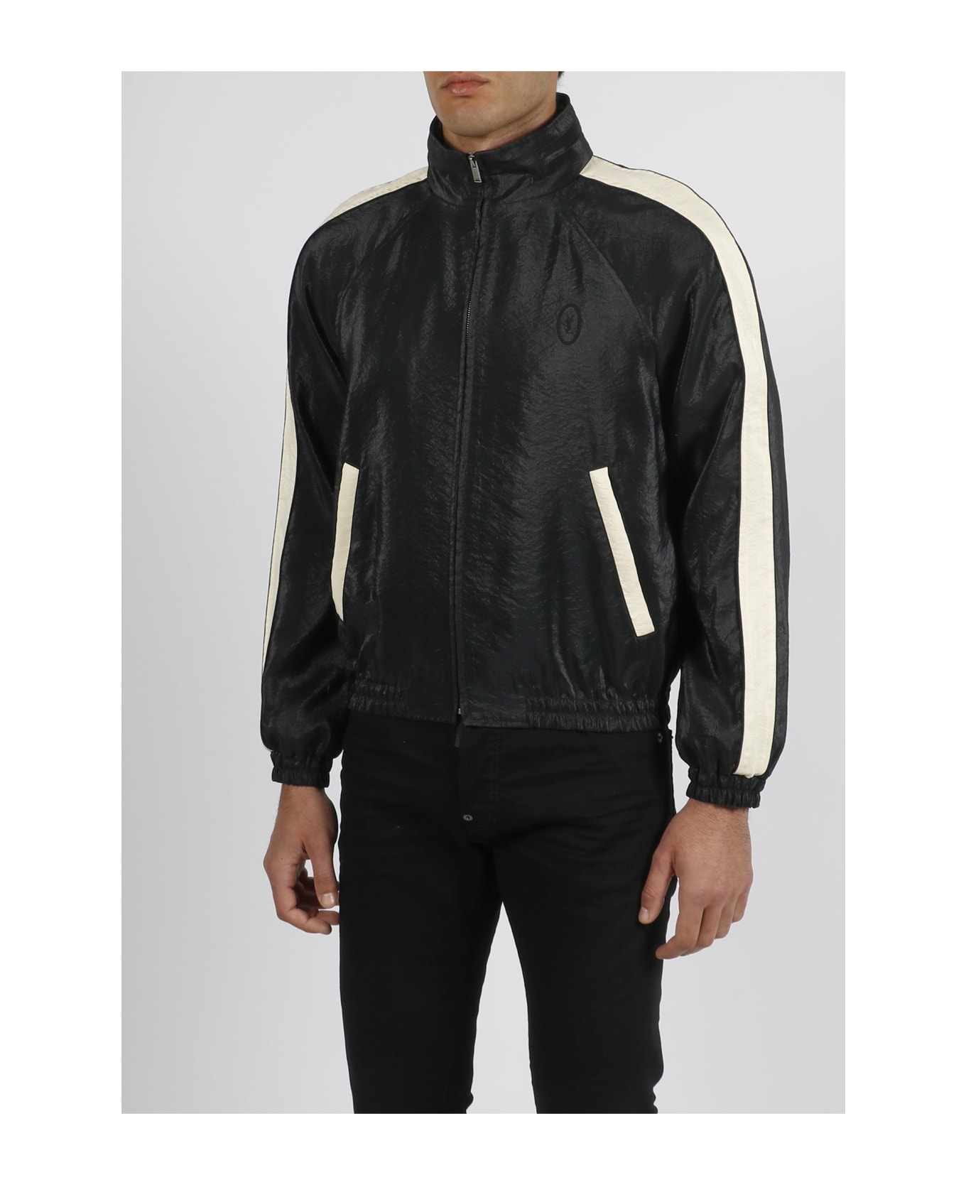 Saint Laurent Monogram Zip Jacket - Black