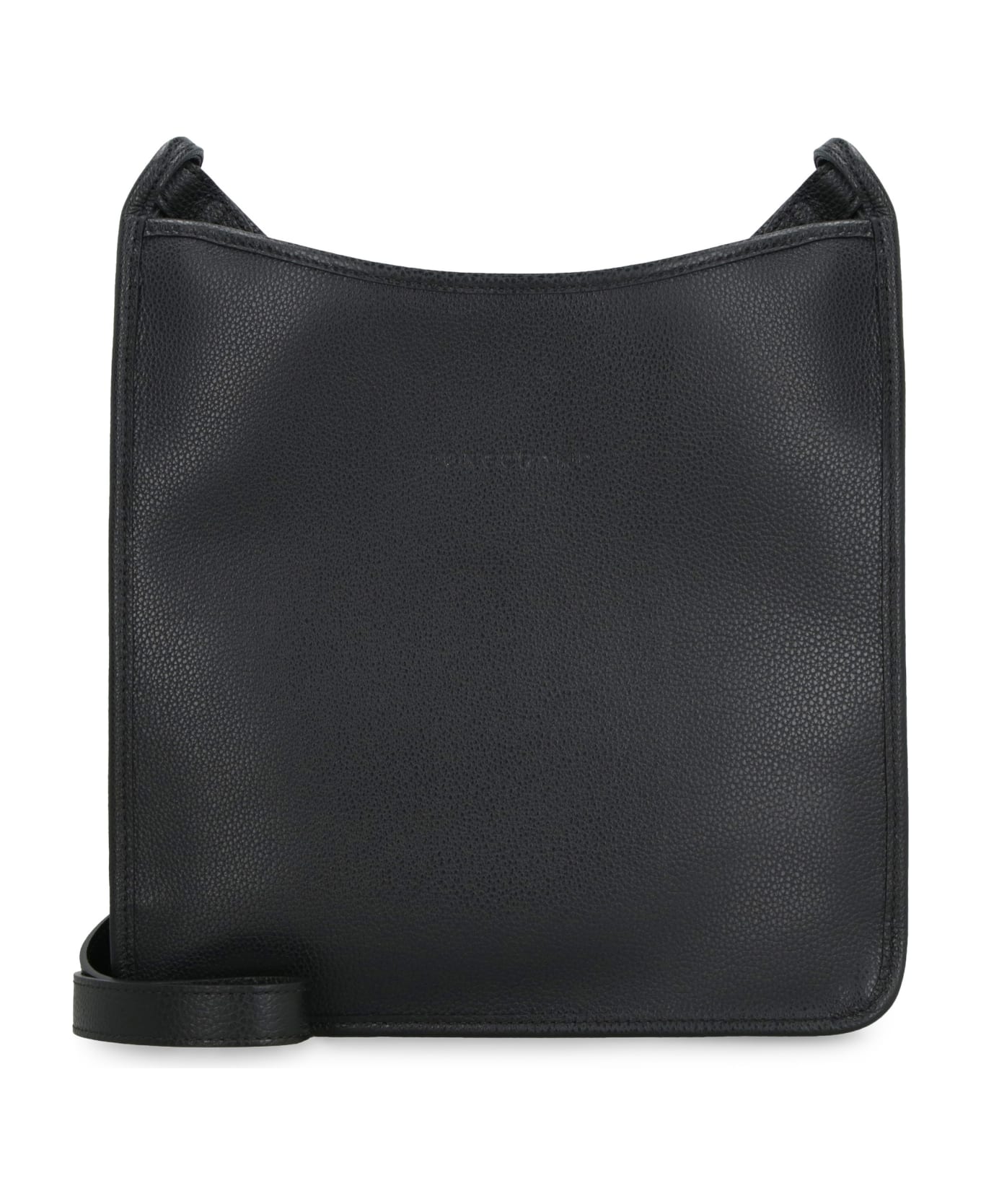 Longchamp Le Foulonn Eather Crossbody Bag - BLACK ショルダーバッグ
