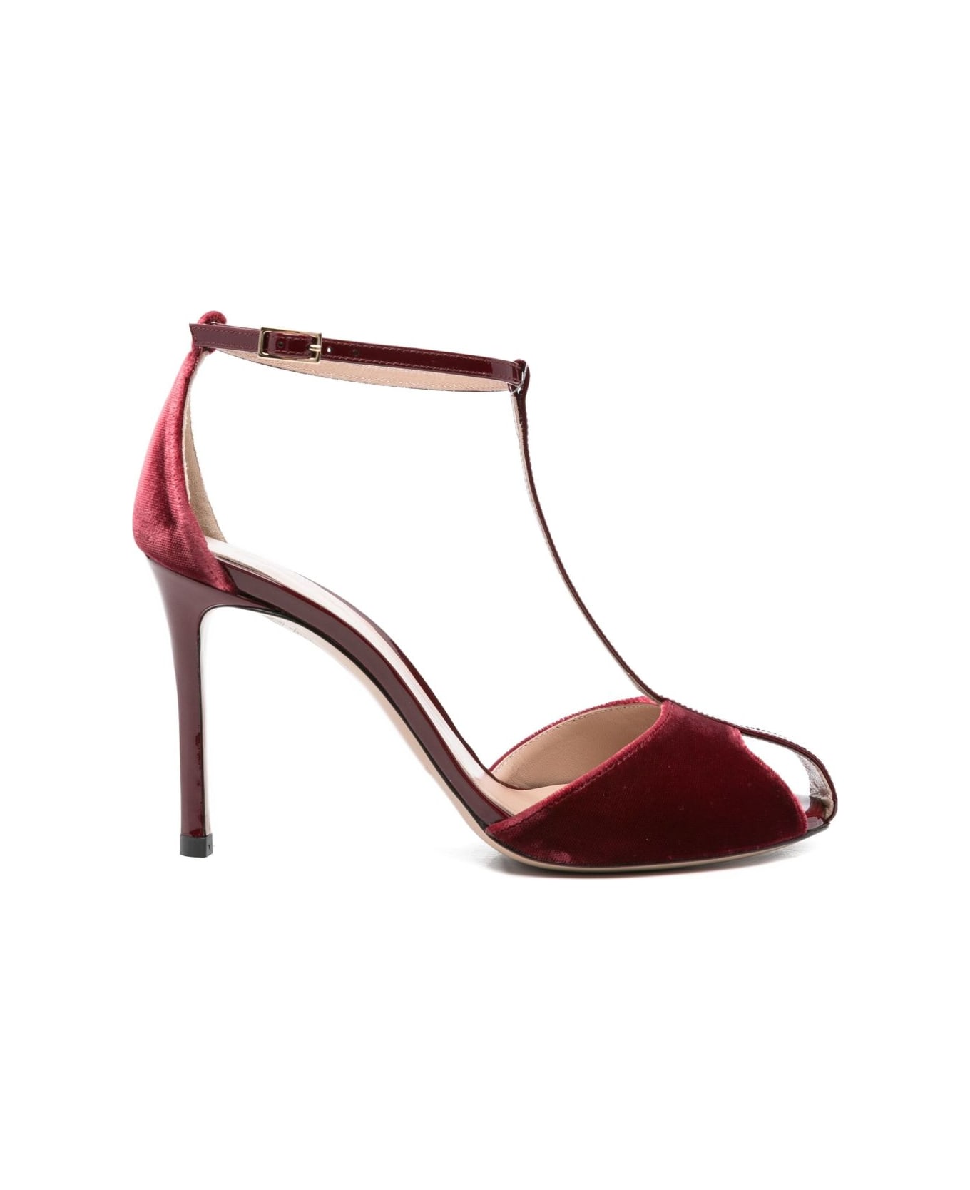 Emporio Armani Velvet Pumps - Red