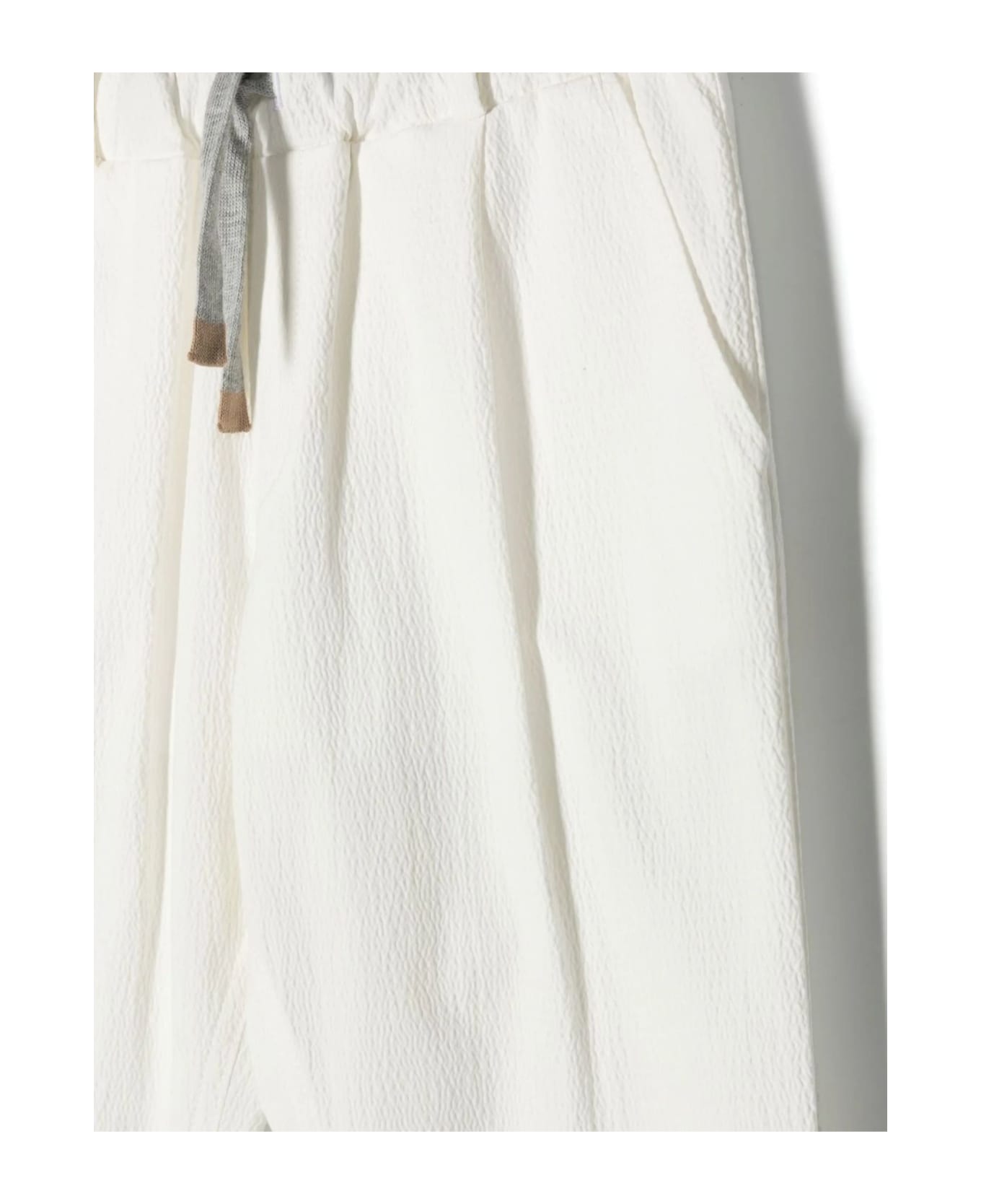 Eleventy Trousers White - White ボトムス