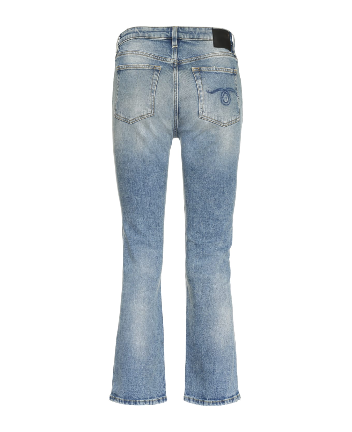 R13 Cropped Flared Jeans - Denim