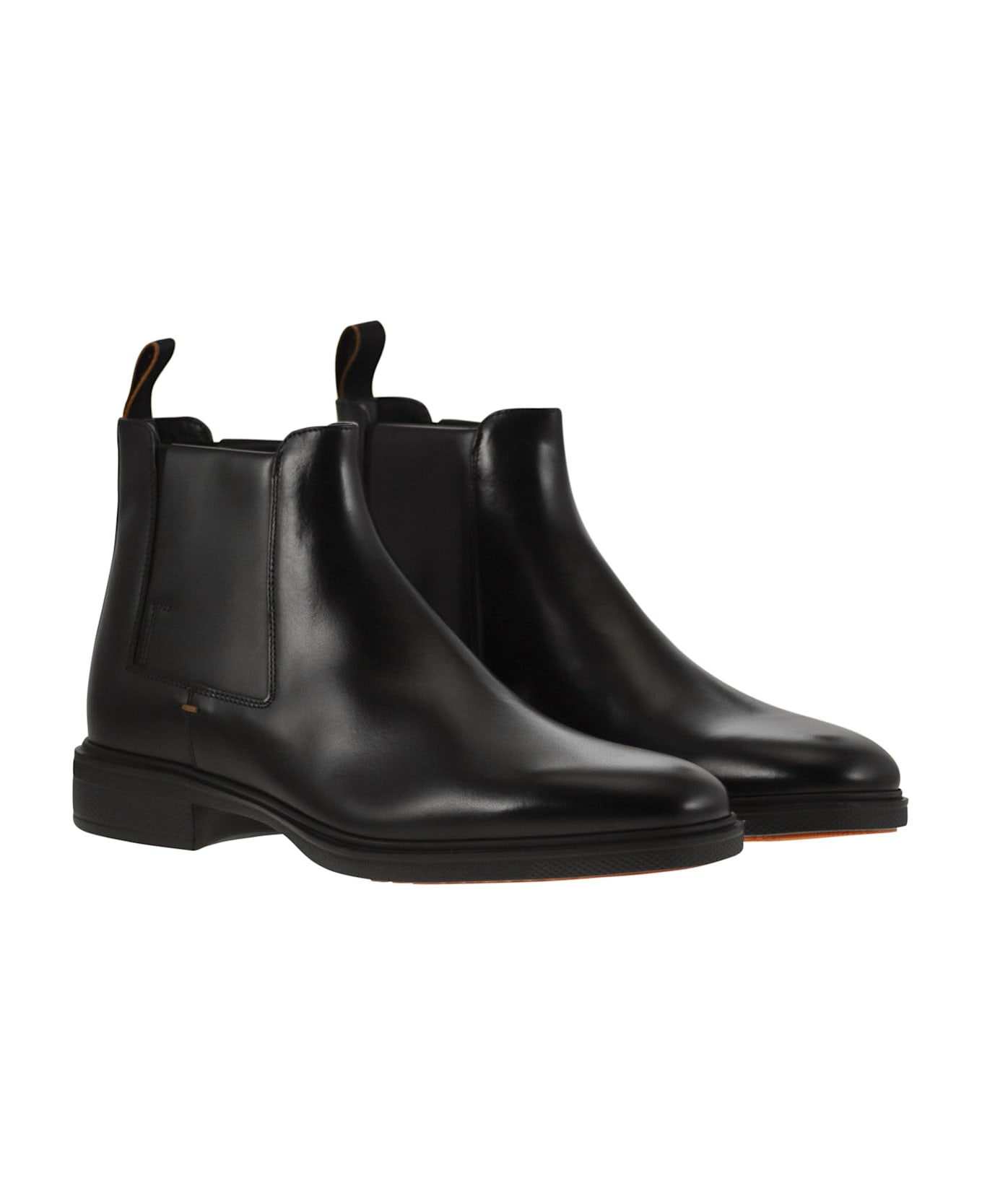 Santoni Beatles Black Leather - Black