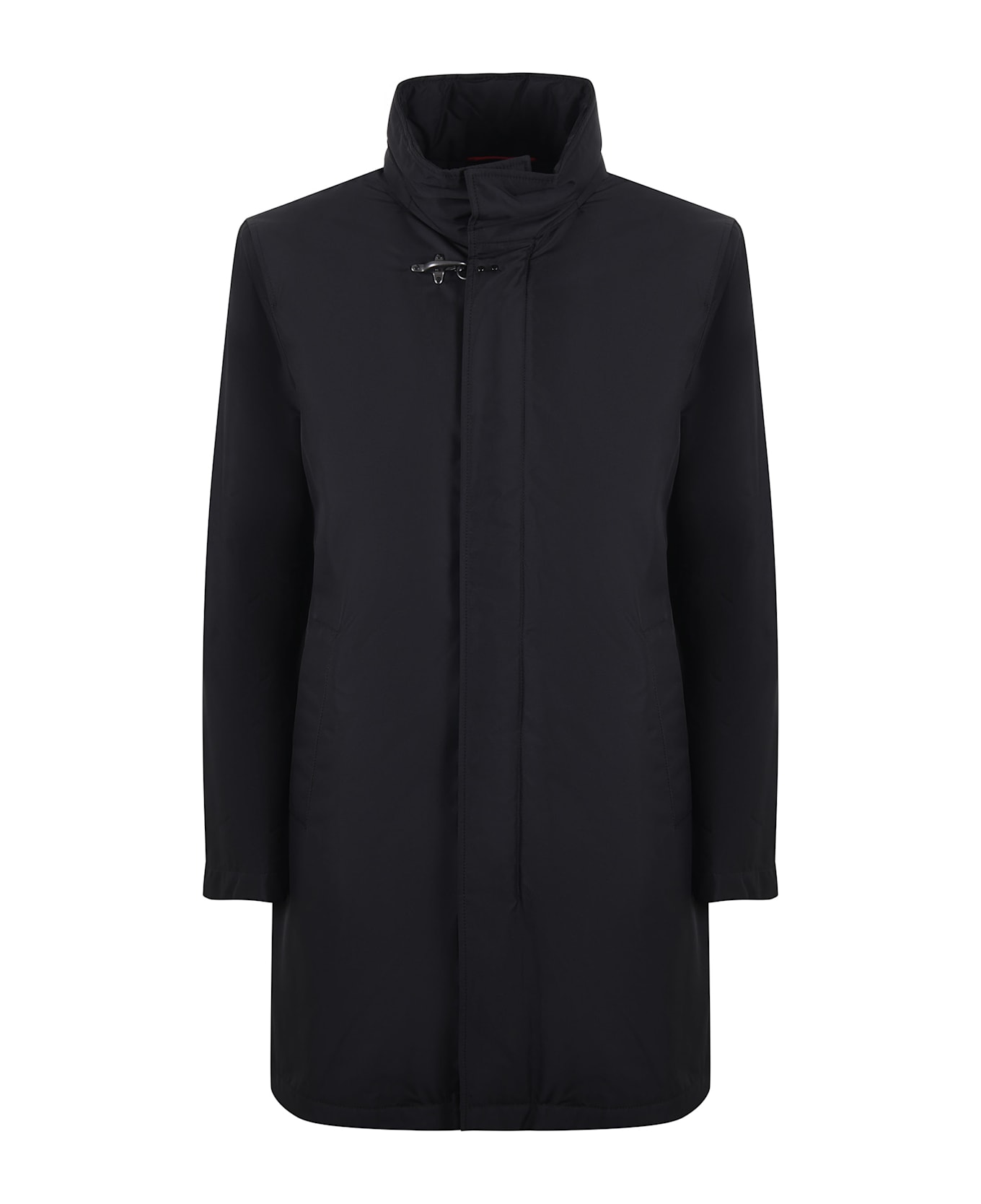 Fay Impermeabile Collo In Piedi Raincoat - Black