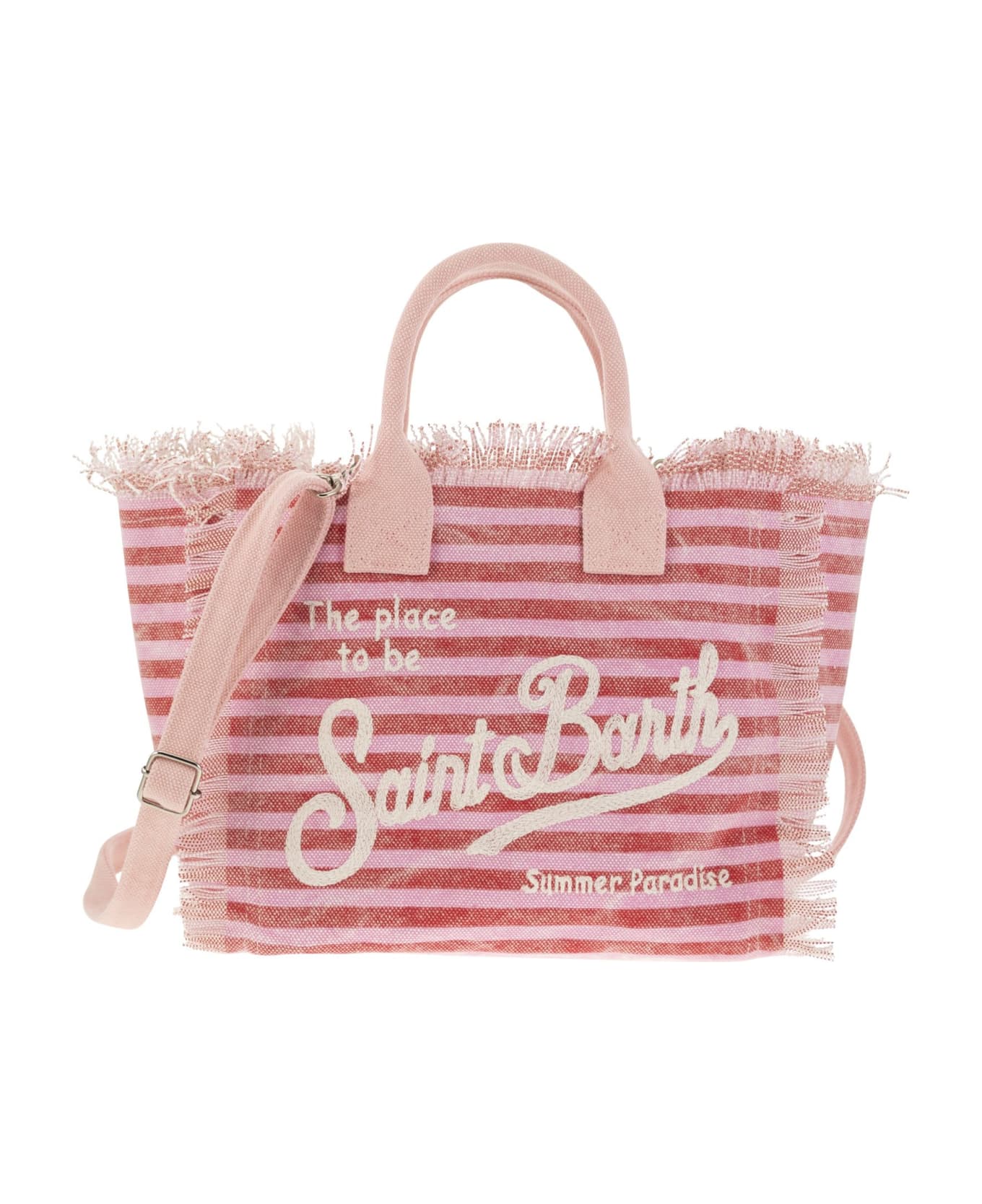 MC2 Saint Barth Colette - Striped Patterned Handbag - Pink
