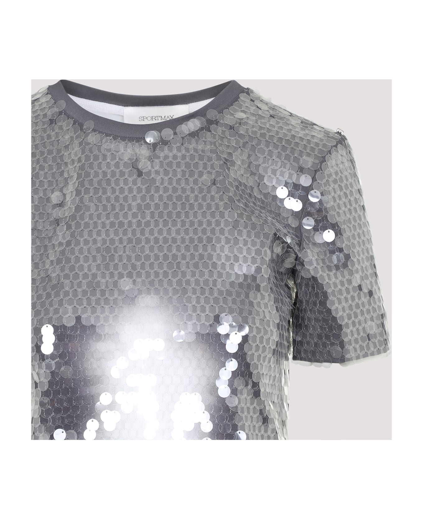 SportMax Kibbutz Sequined T-shirt - BLACK