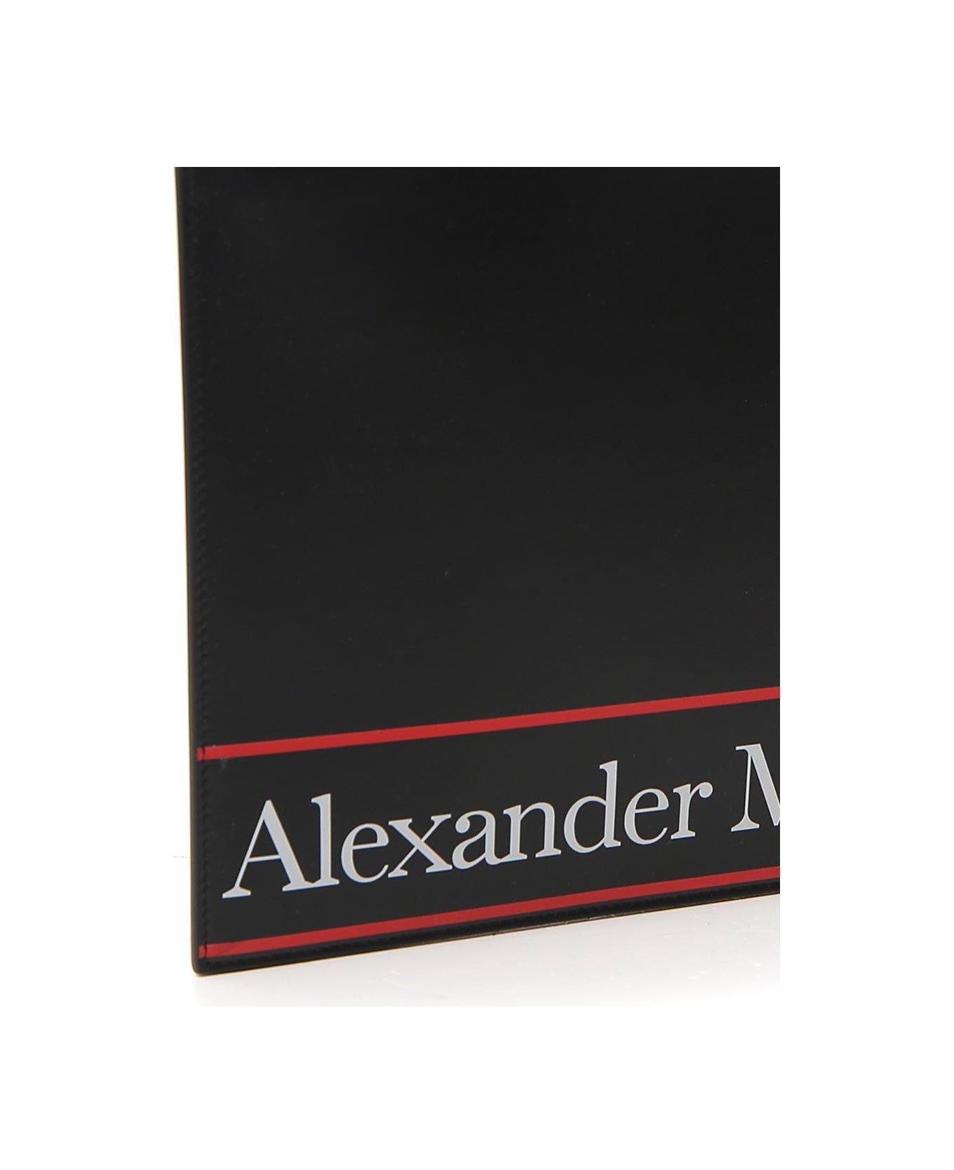 Alexander McQueen Logo Printed Clutch Bag - Black