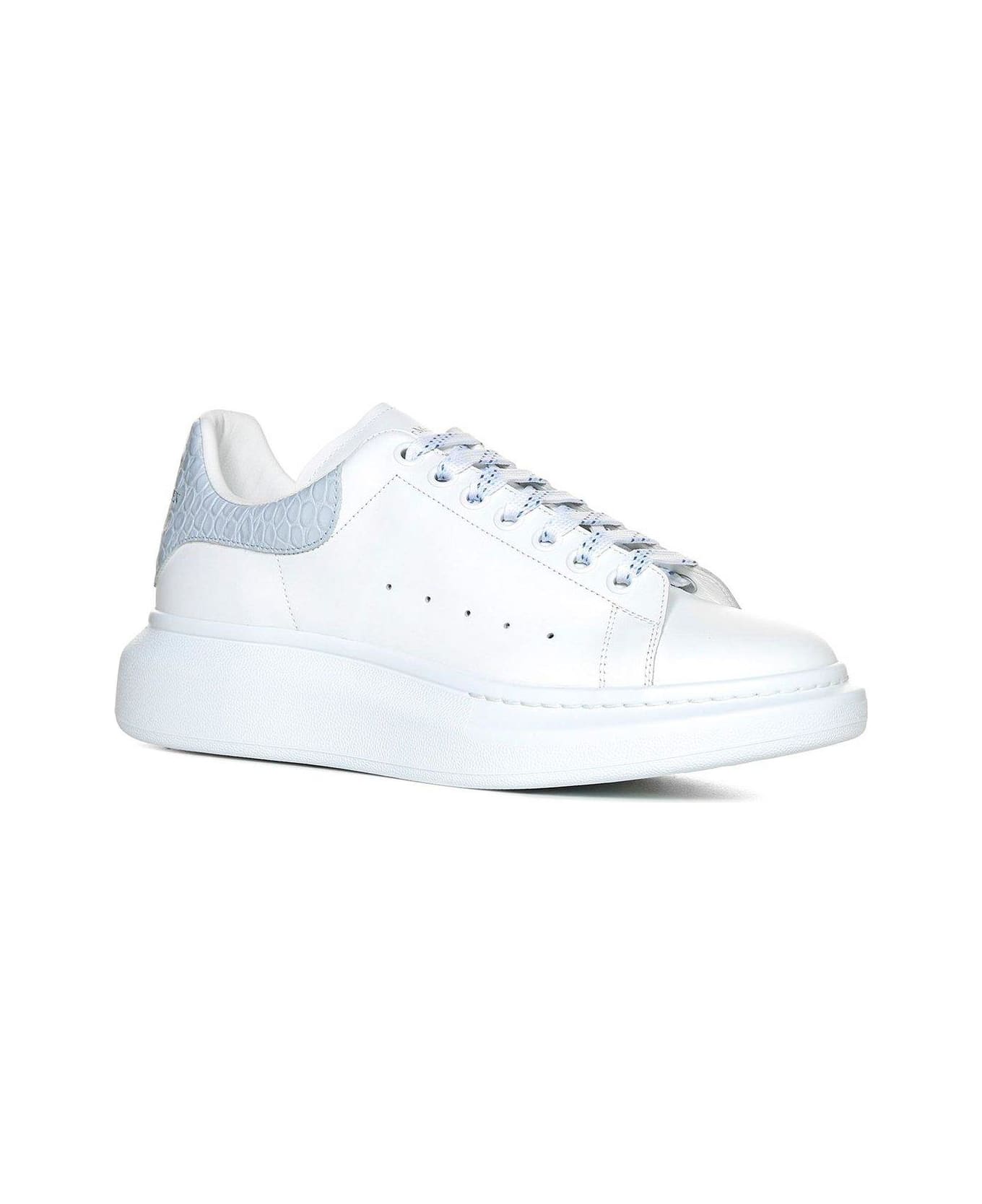 Alexander McQueen Larry Oversized Low-top Sneakers - White/blu