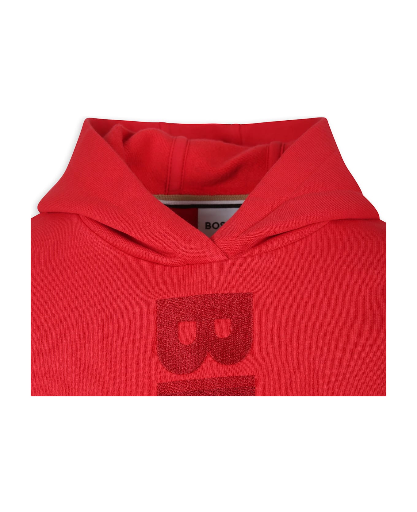 Hugo Boss Red Sweatshirt For Boy With Logo - Red