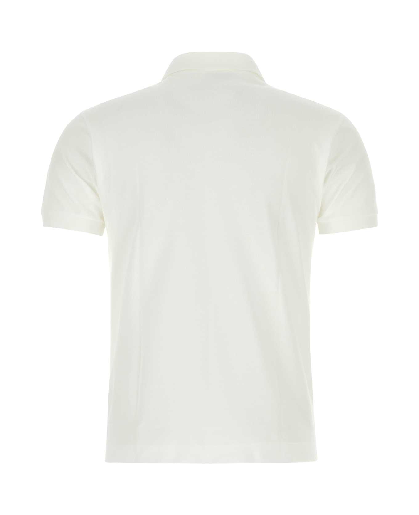 Lacoste White Piquet Polo Shirt - 001
