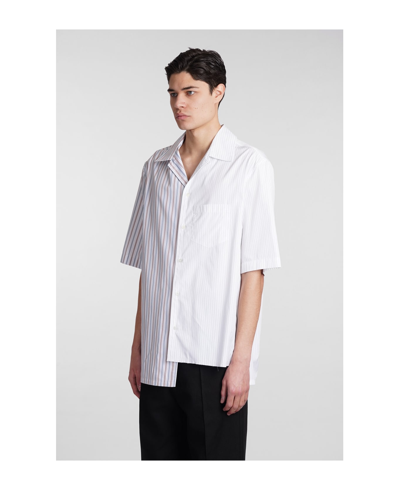 Lanvin Asymmetric Striped Shirt - CUMIN シャツ