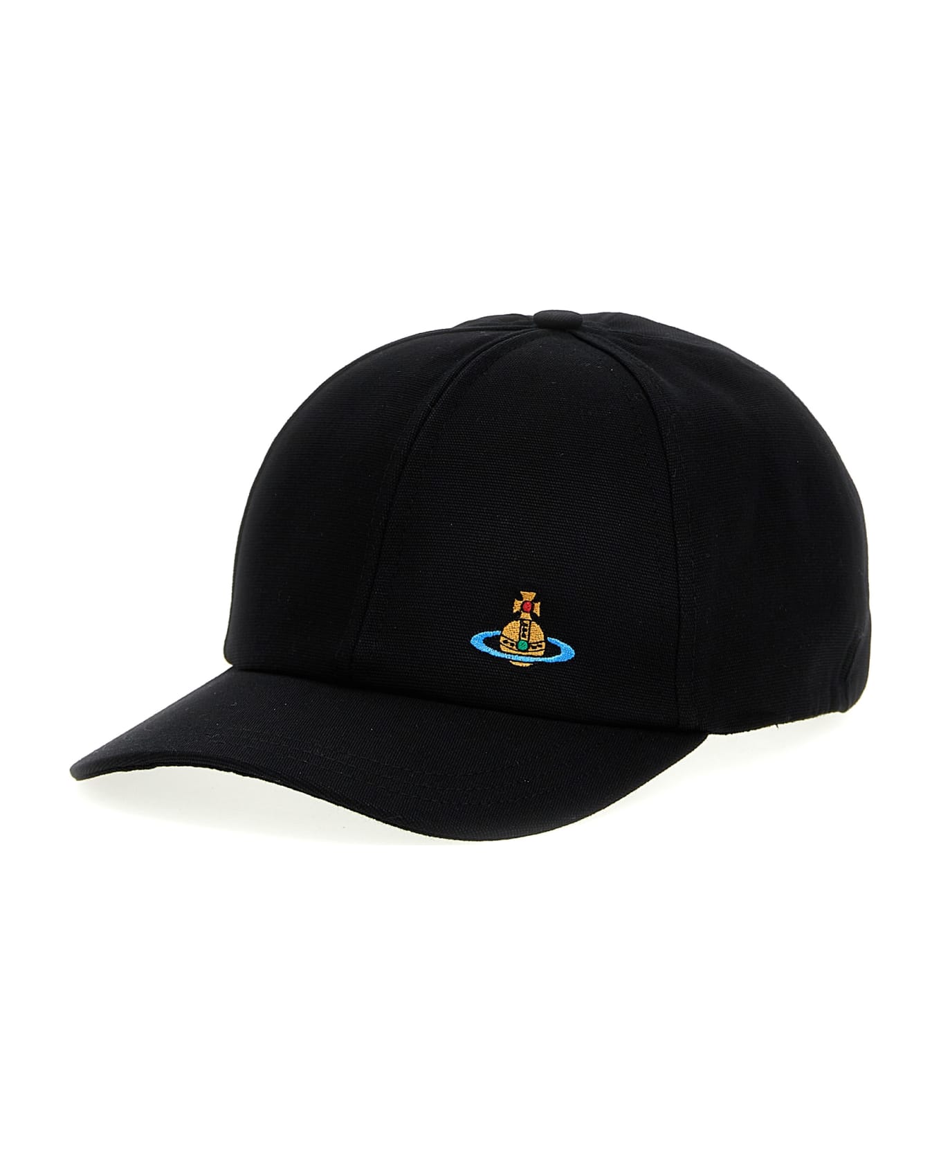 Vivienne Westwood Logo Embroidery Baseball Cap - Black  