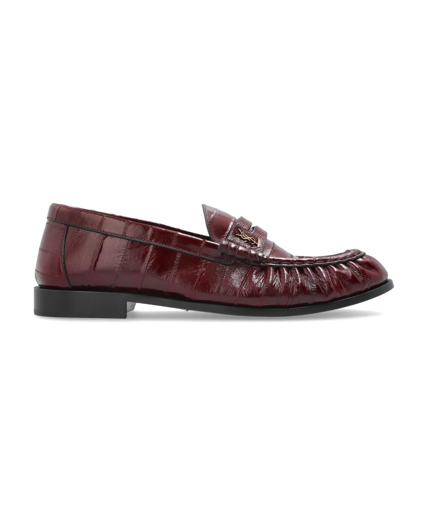 Saint Laurent Leather Loafers - Bordeaux