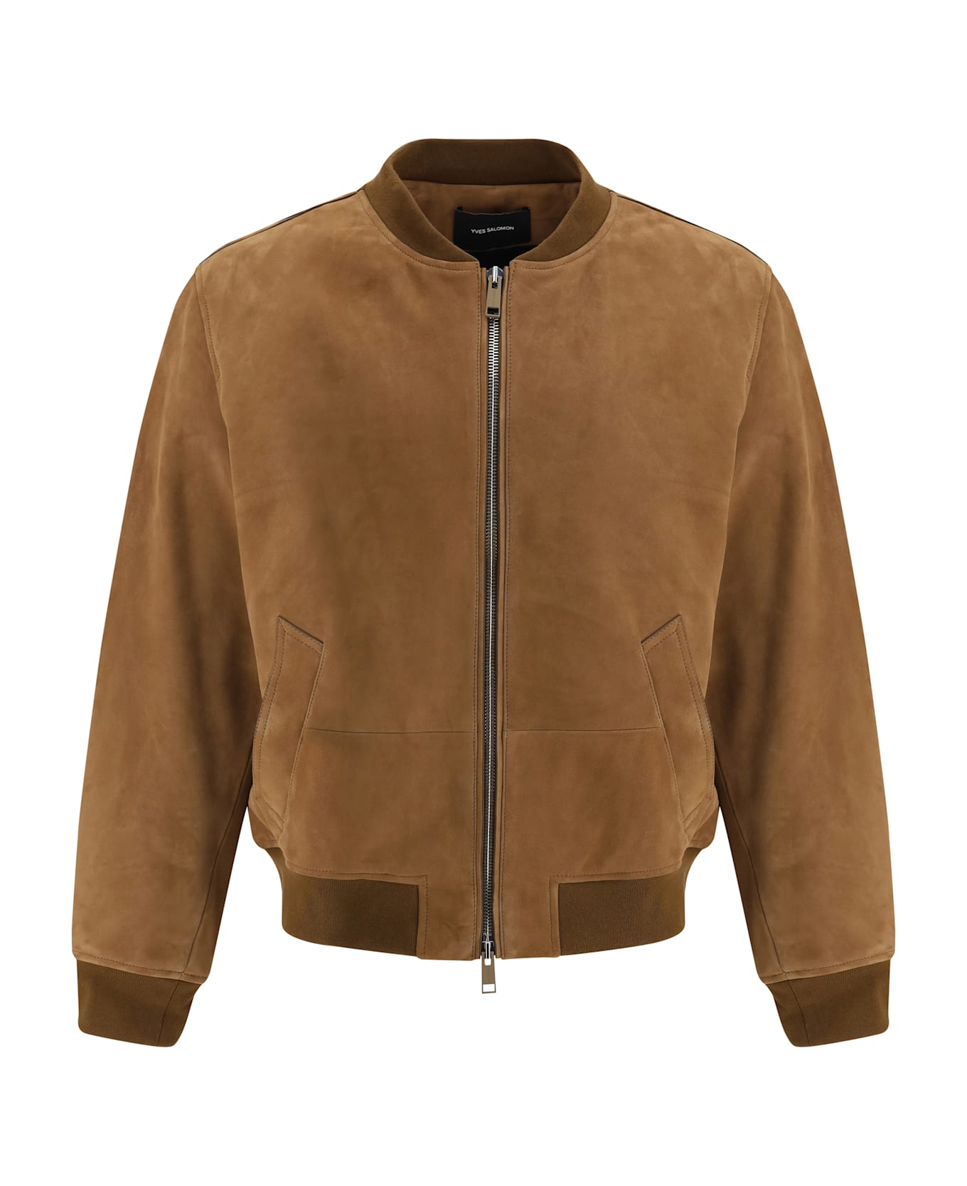 Yves Salomon Suede Bomber Jacket