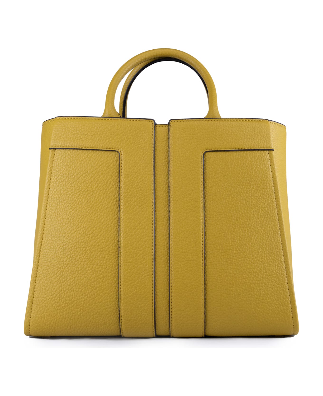 Elisabetta Franchi Medium Leather Effect Handbag - Curry