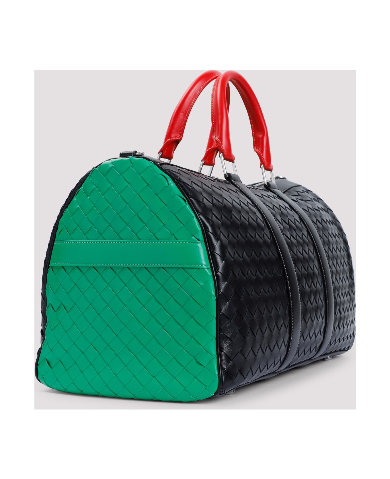 Bottega Veneta Colorblock Duffle - Black Parakeet