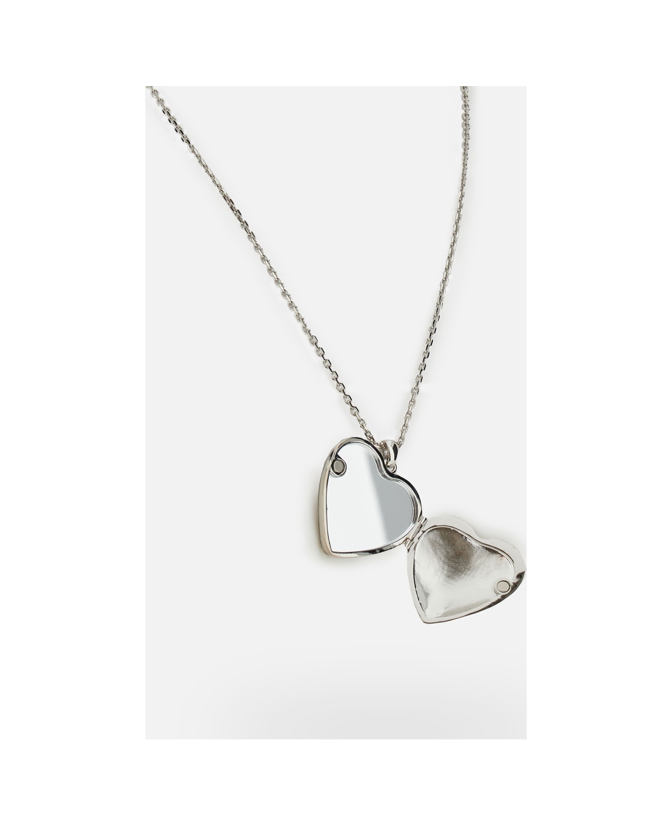 Pucci Heart Sautoir Necklace - Silver