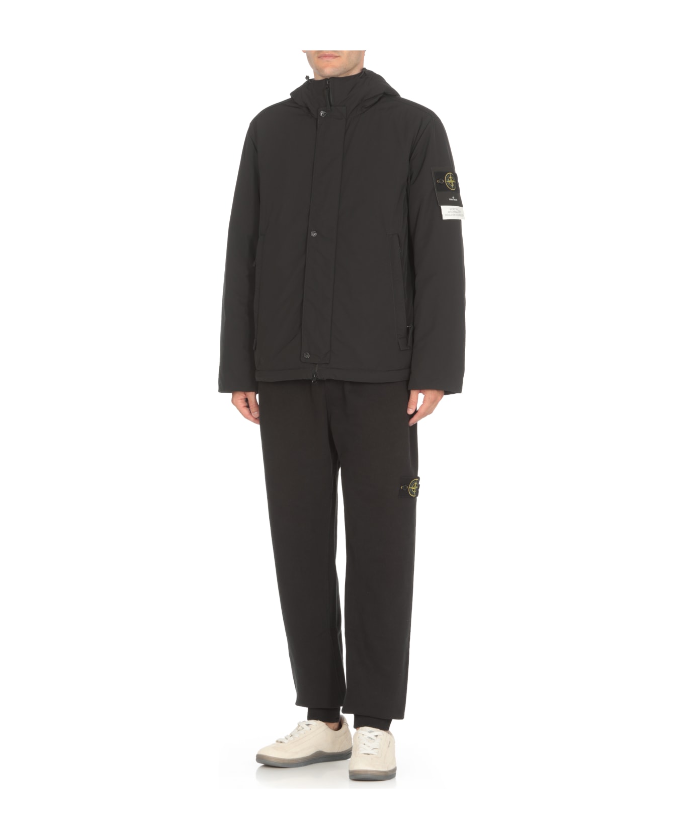 Stone Island Jacket With Logo - Nero ブレザー