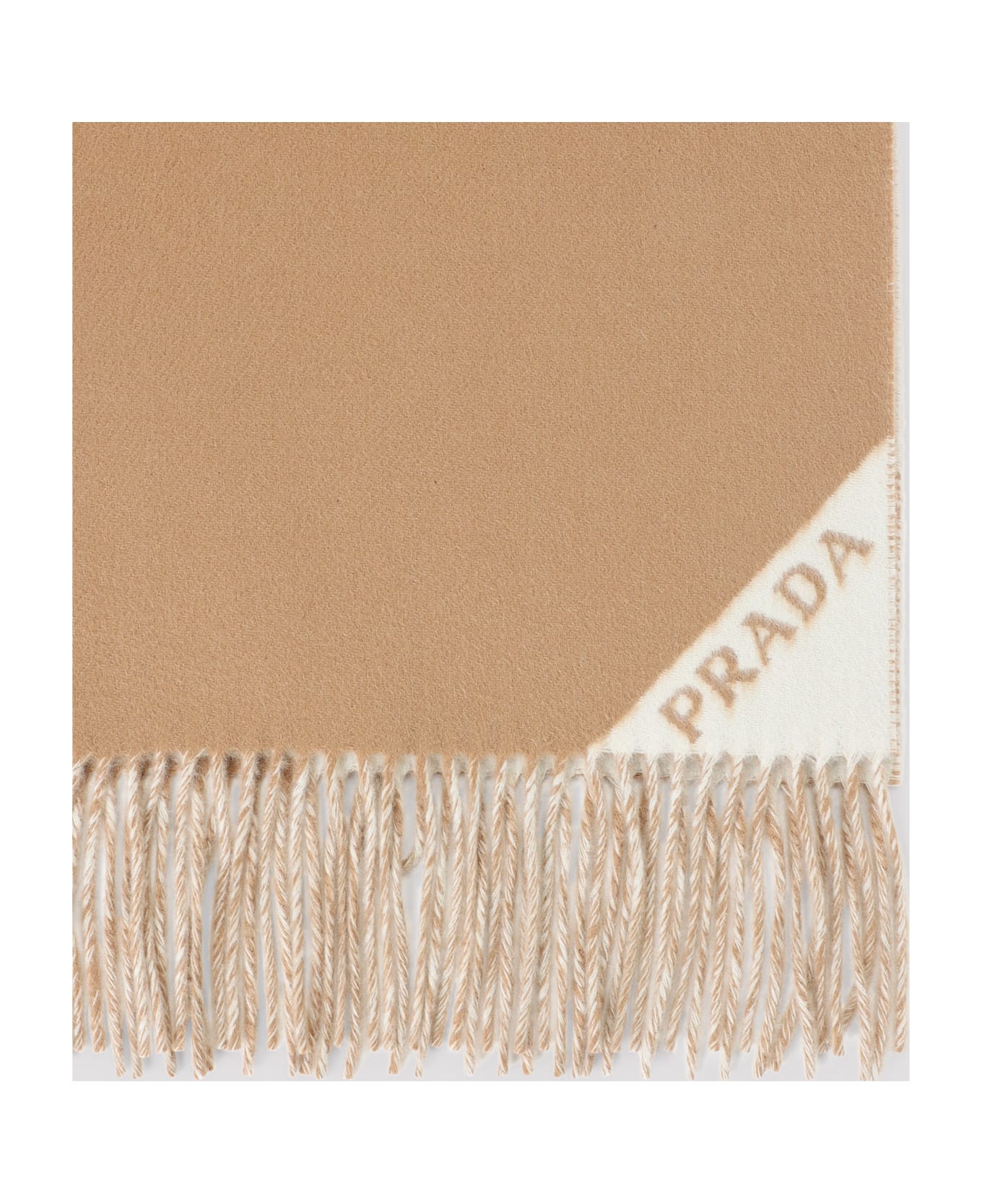 Prada Cashmere Scarf - Y Cammello Talco