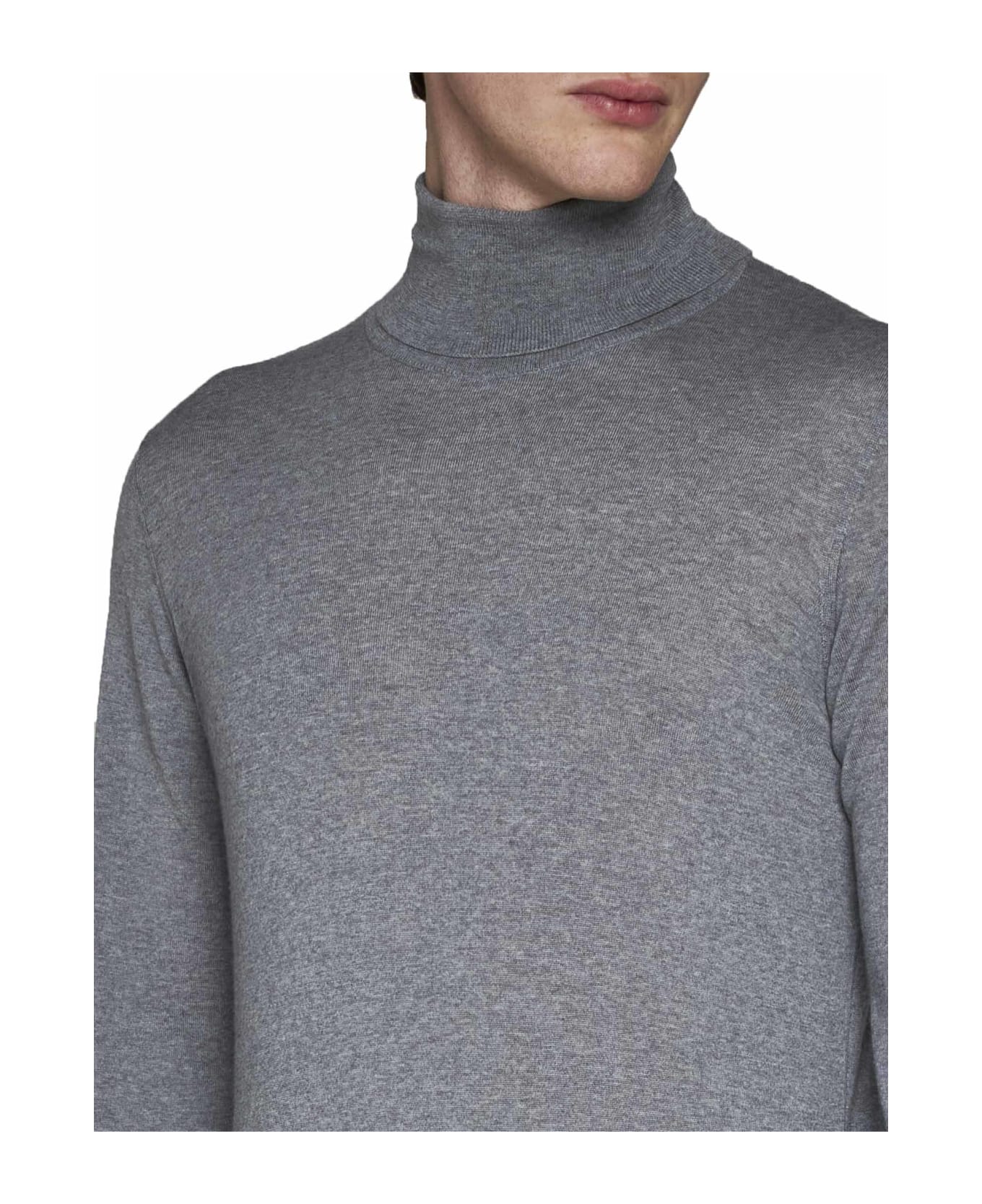 Piacenza Cashmere Sweater - Grey ニットウェア
