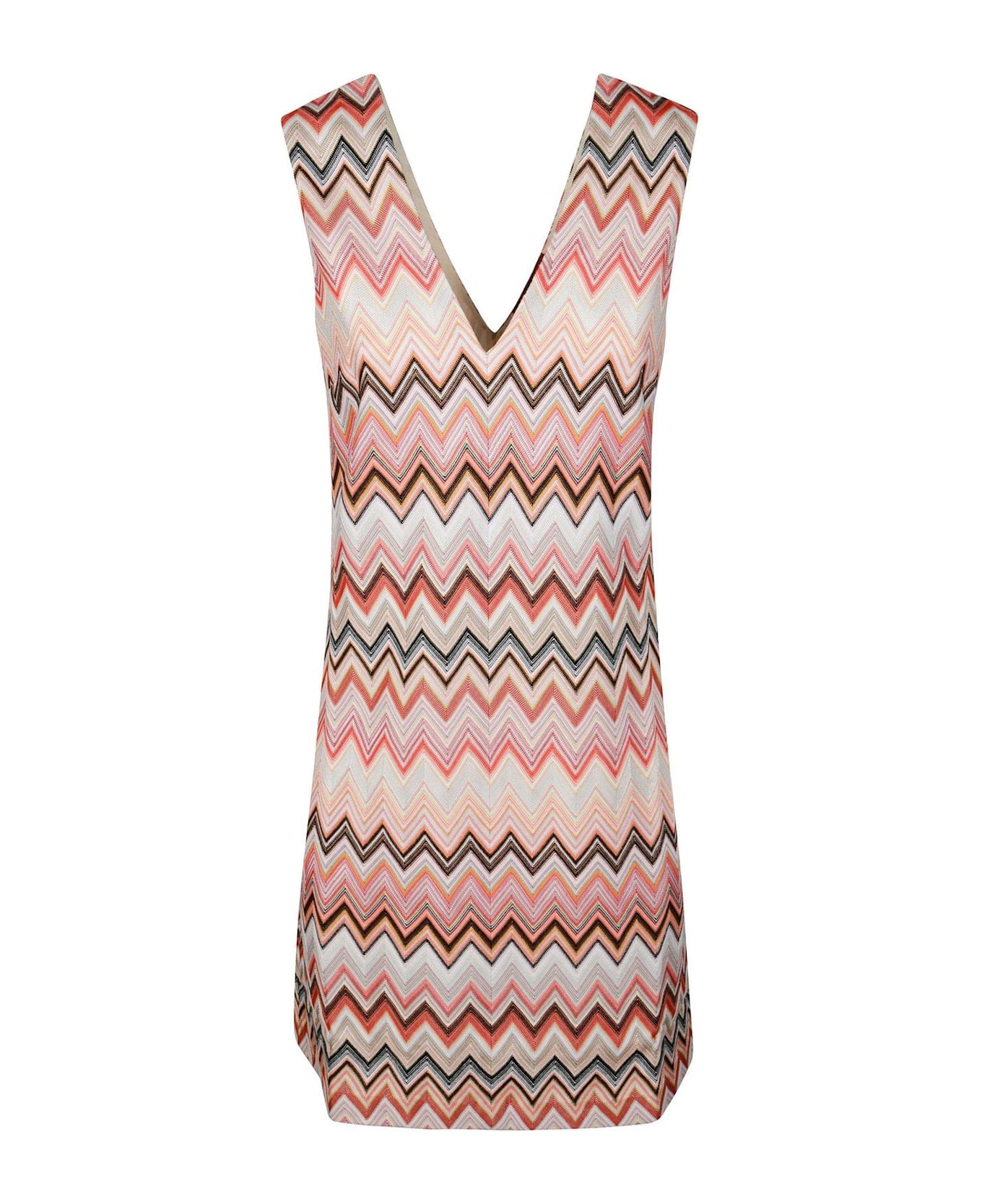 Missoni V-neck Zigzag Mini Dress - MultiColour