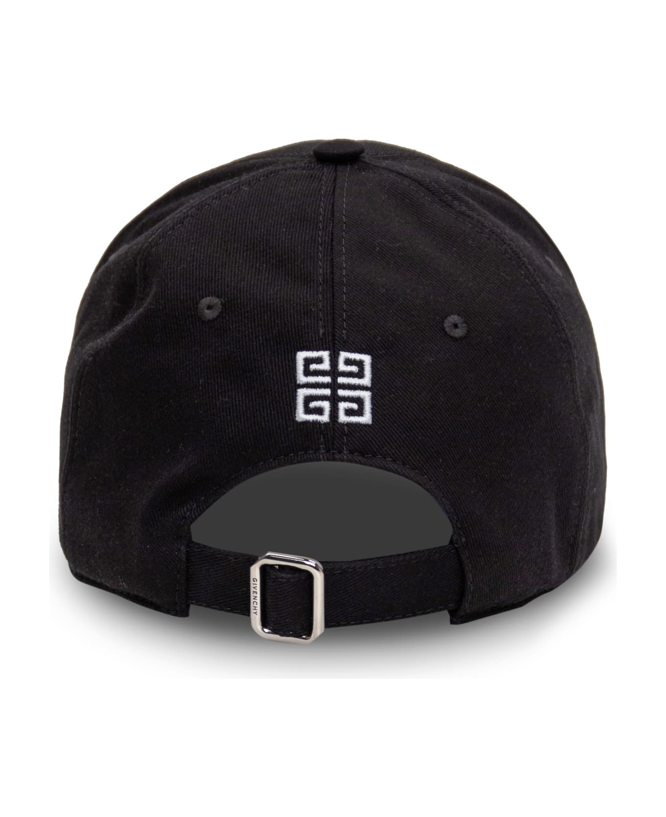 Givenchy Black Baseball Hat With Givenchy College Embroidery - Black