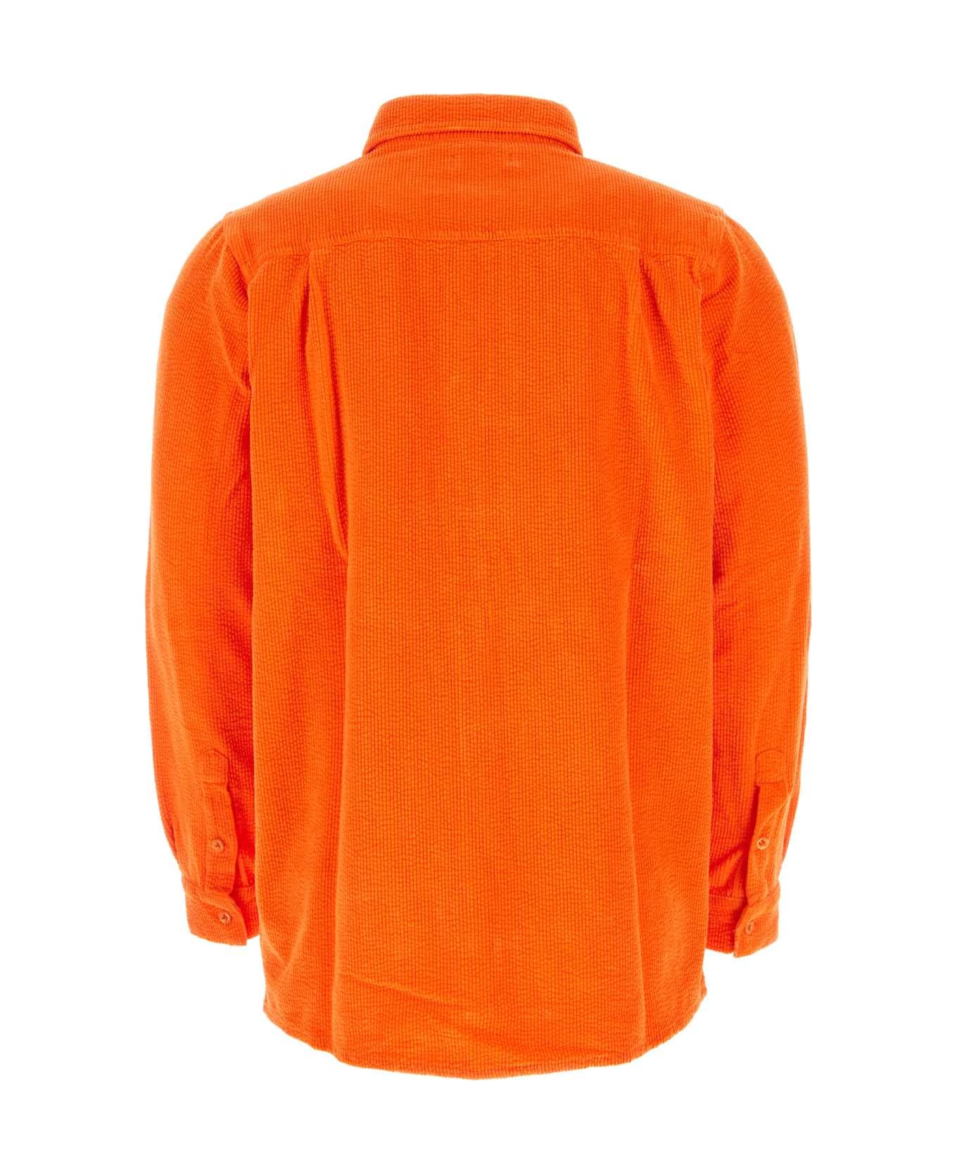 ERL Orange Corduroy Shirt - ORANGE