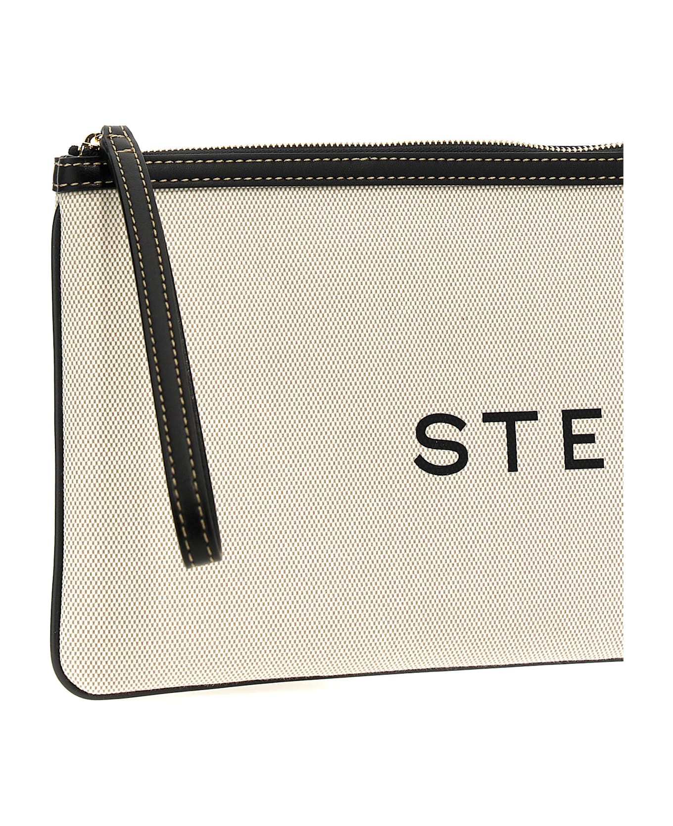 Stella McCartney Logo Clutch Bag - Beige