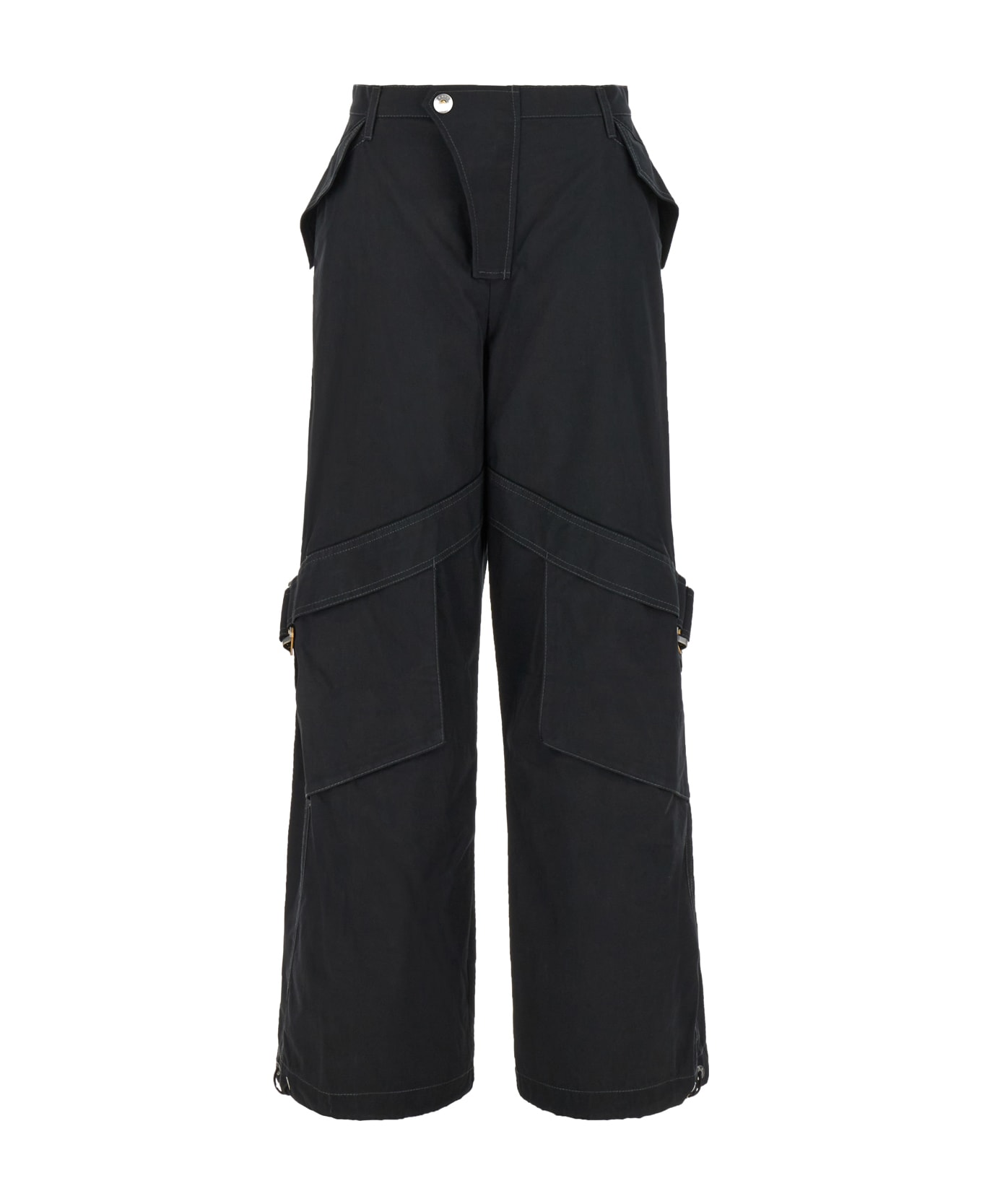 Dion Lee Black Cotton Blend Cargo Pant - BLACK