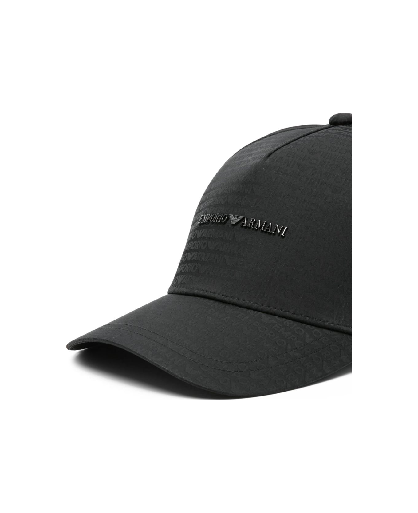 Emporio Armani Logo Baseball Cap - Black