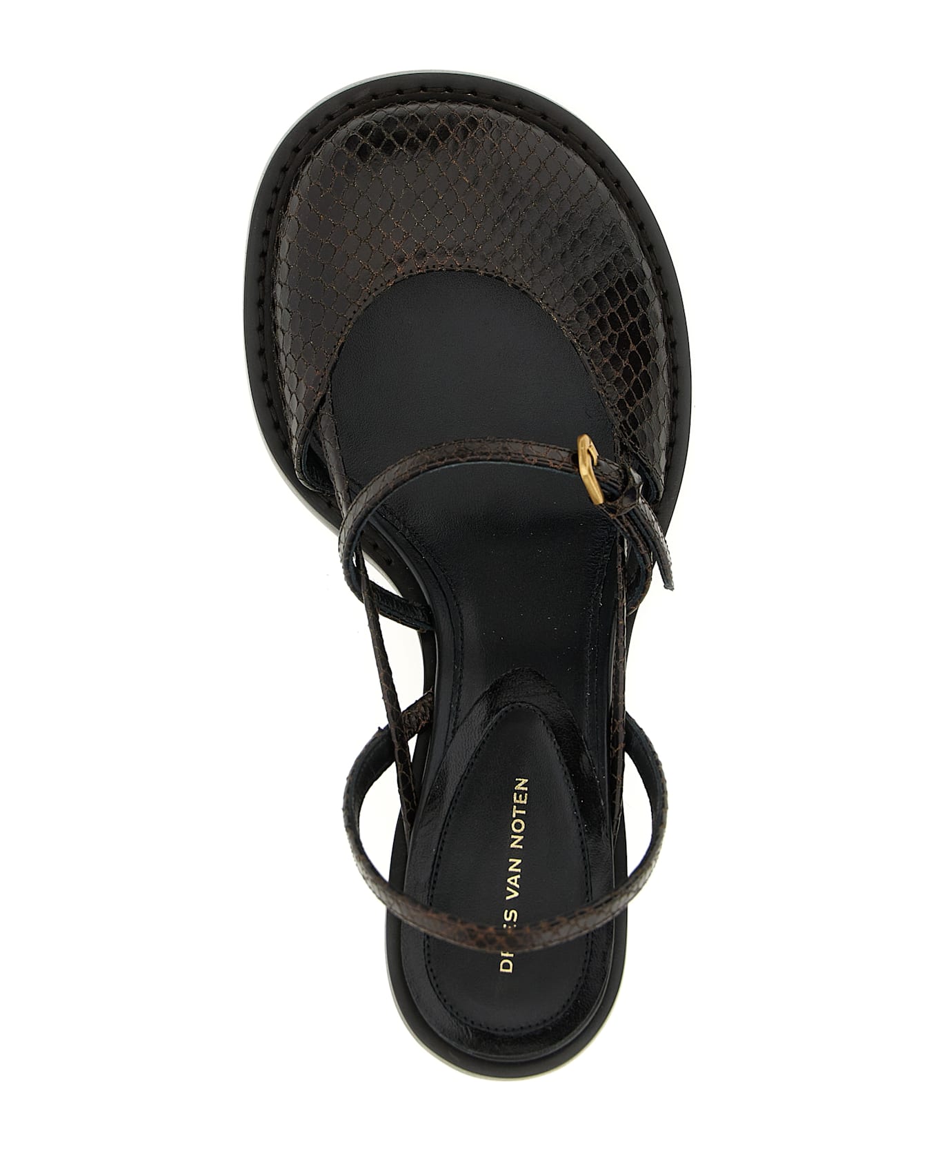 Dries Van Noten Leather Slingback - Brown