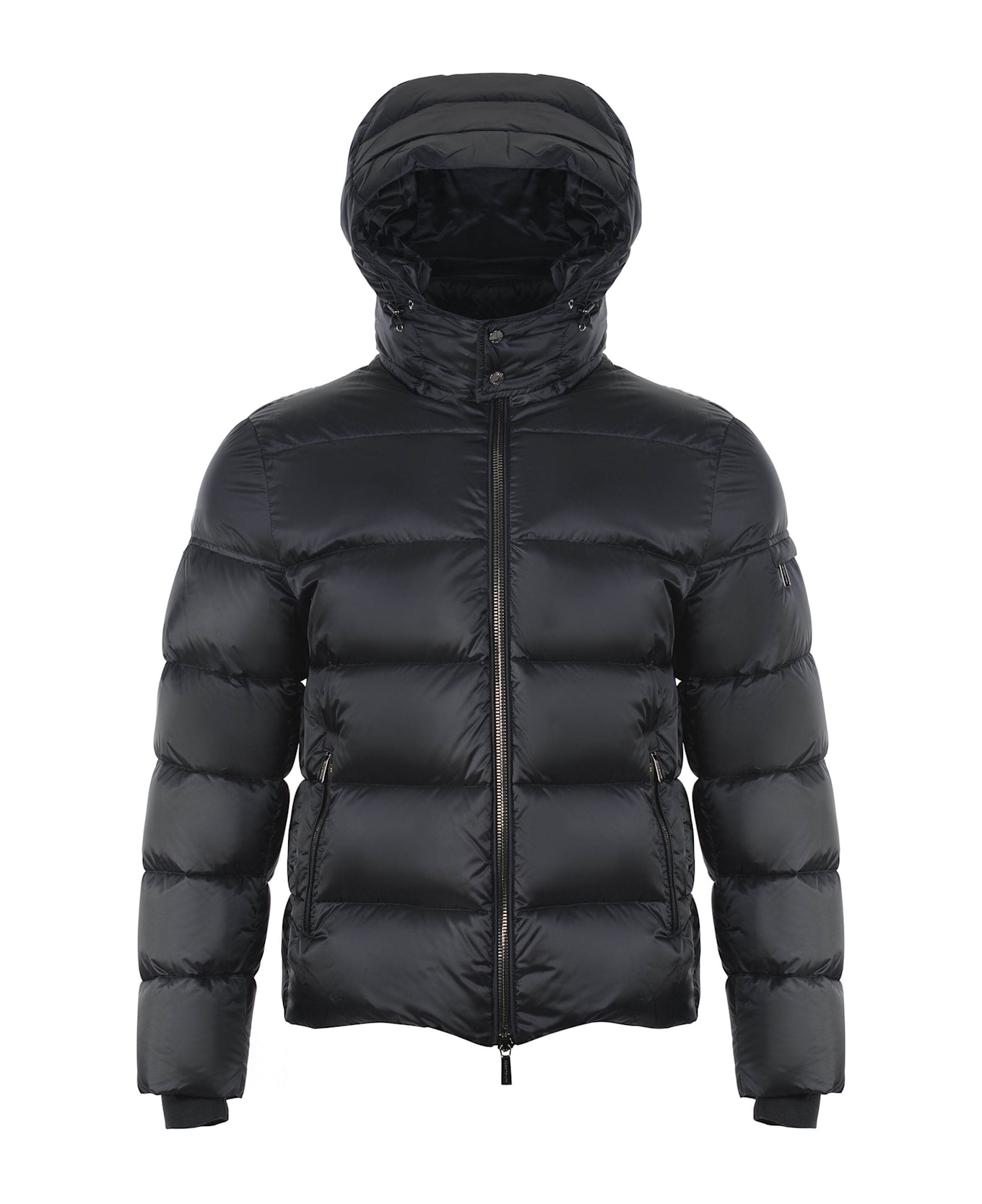 Moorer Down Jacket In Black Nylon - Black ダウンジャケット