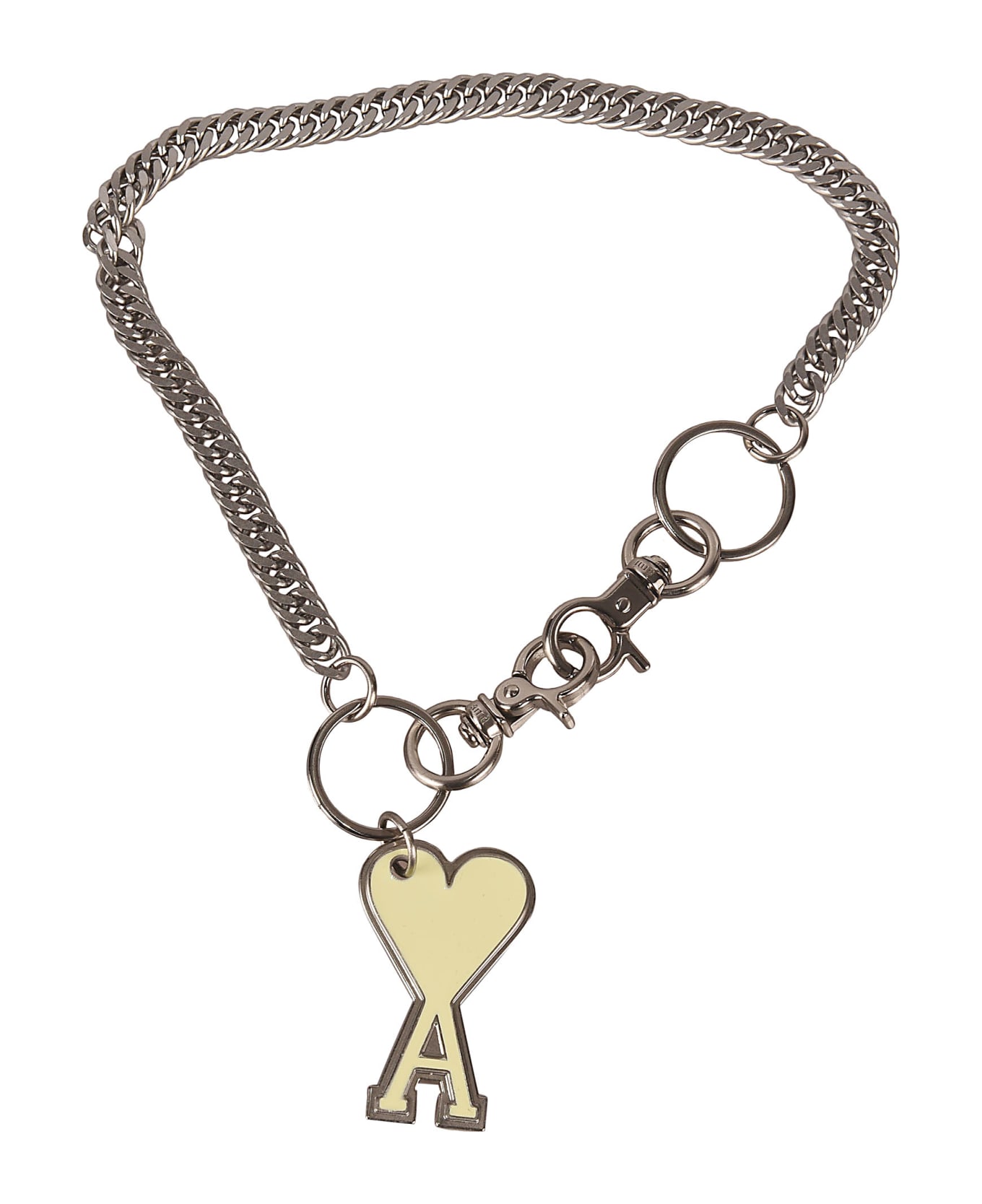 Ami Alexandre Mattiussi Logo Chain Necklace - Pale Yellow ネックレス