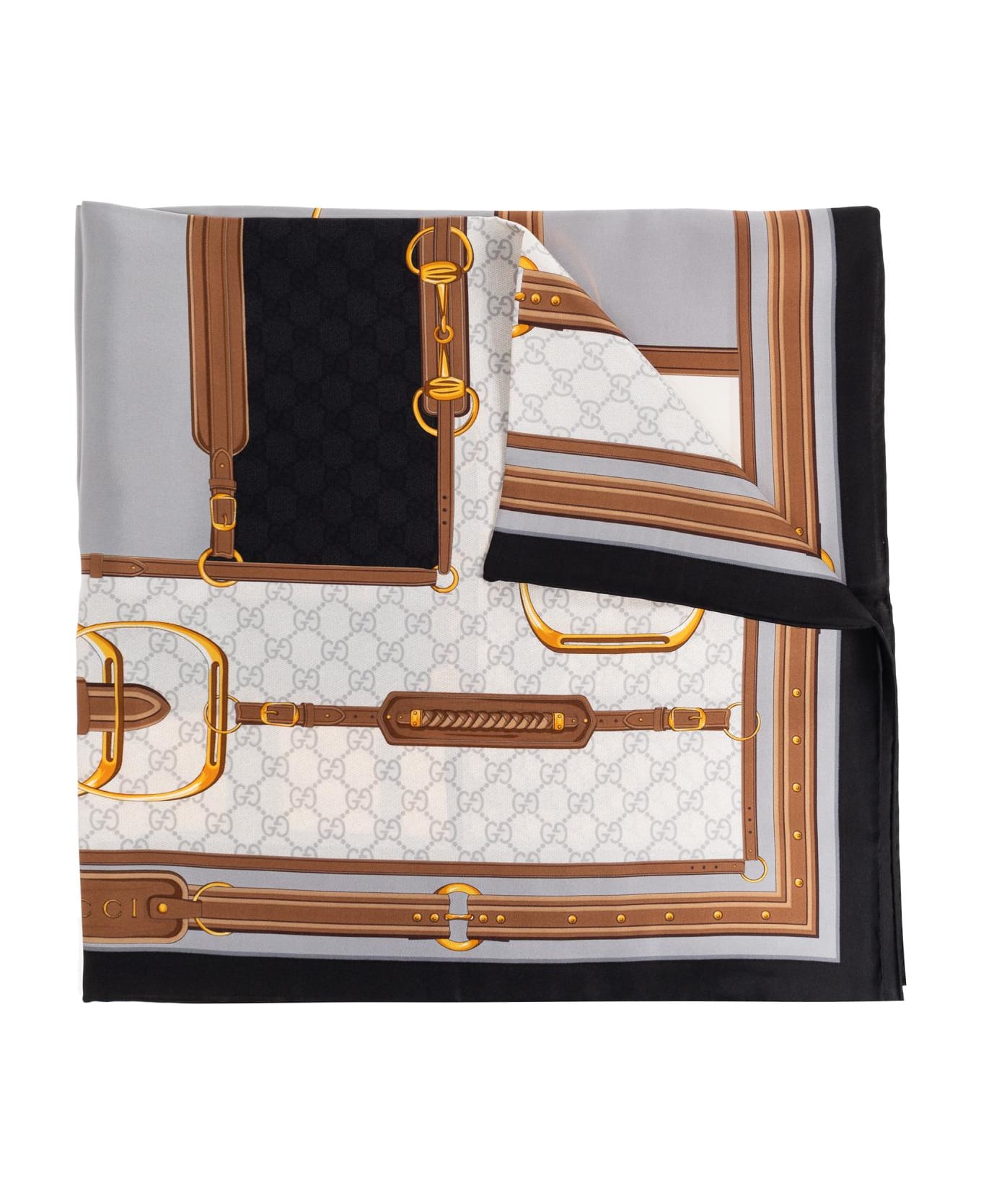 Gucci Silk Scarf - GREY