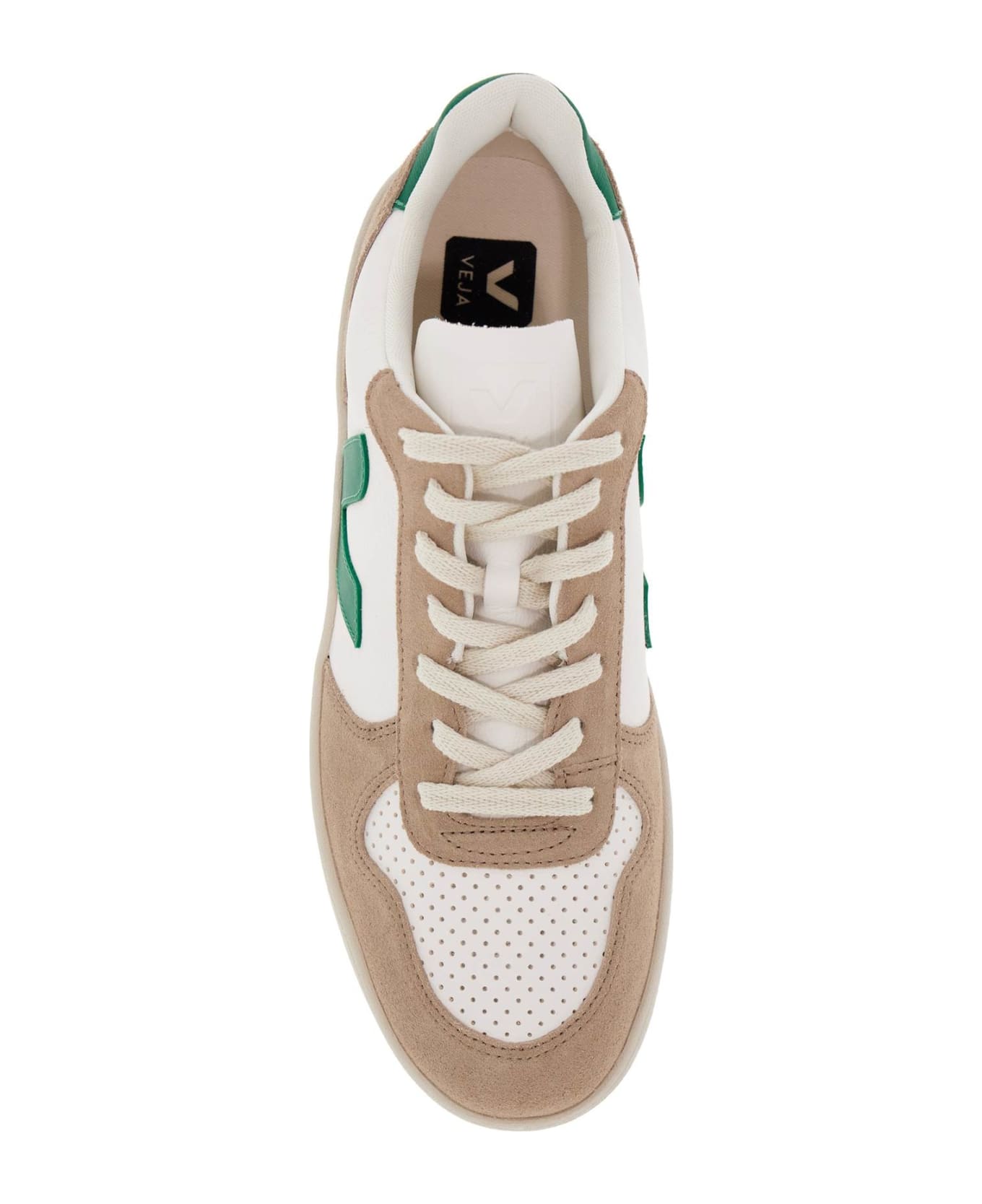 Veja V-10 Sneakers - EXTRA WHITE EMERAUDE SAHARA (Beige)