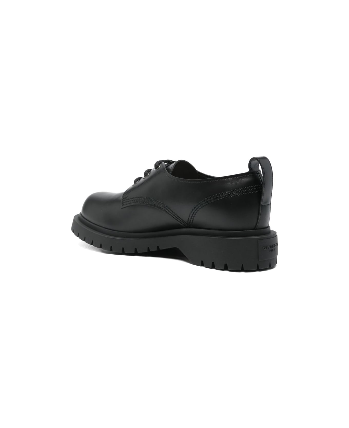 Givenchy Derby Shoes In Black Brushed Bull Leather. - Black